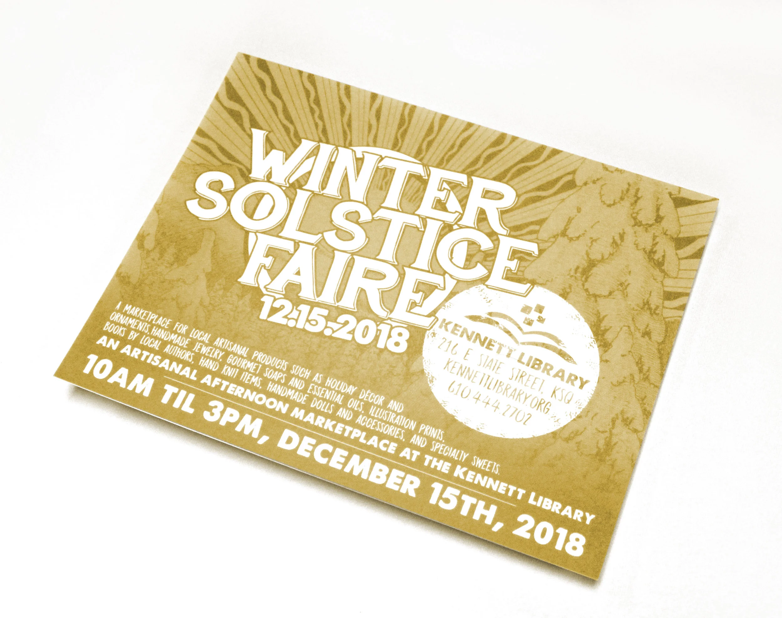 Winter Solstice Faire 2018 8.5" x 11" Flyer. 2018.