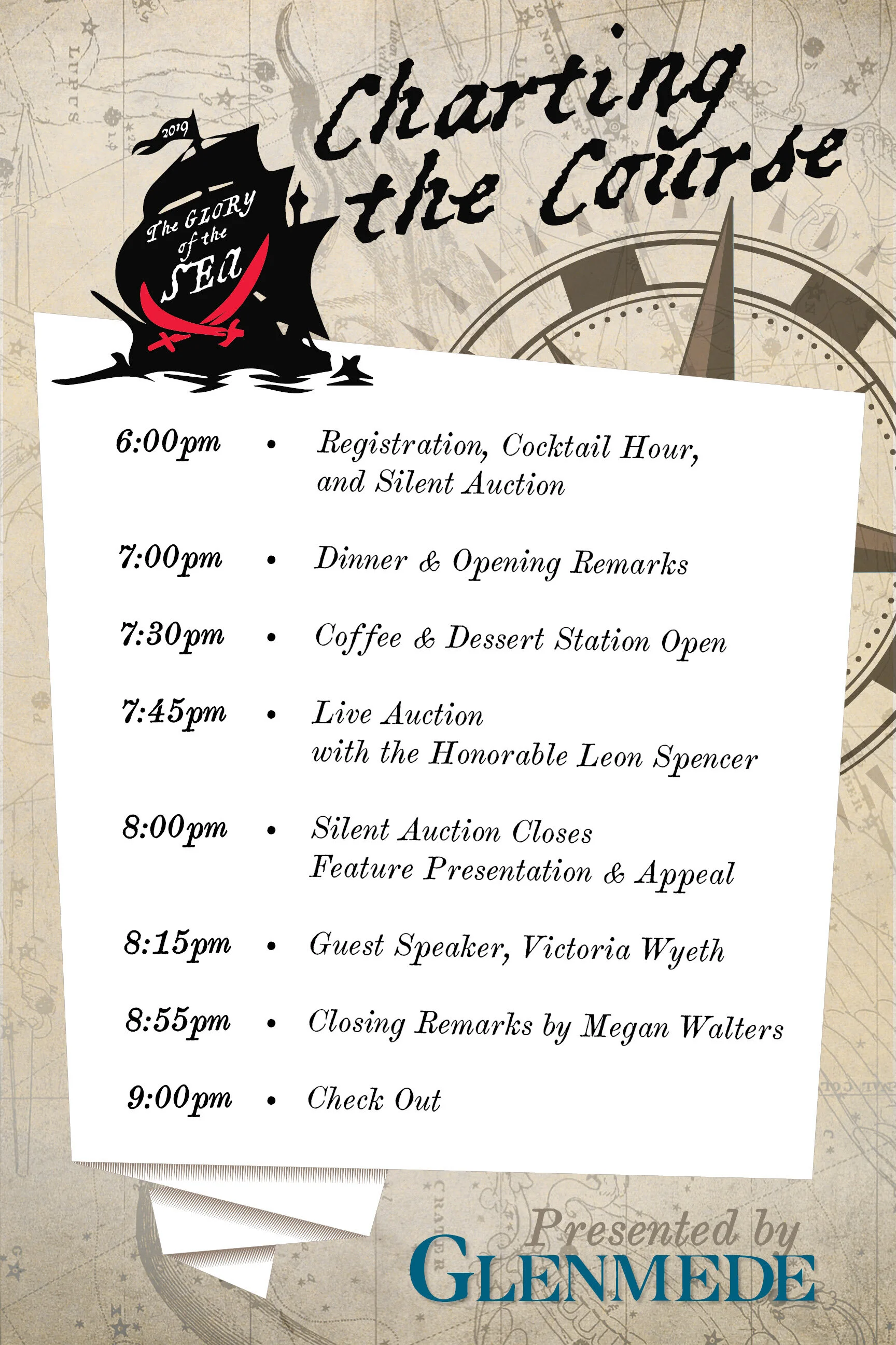 Glory of the Sea Evening Program 24x36. 2019.