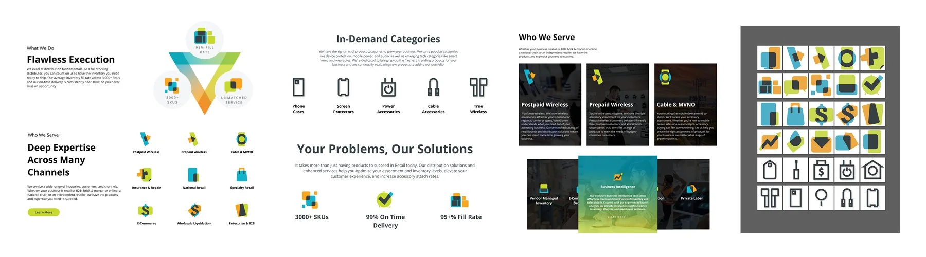 Icon set developed for myvoicecomm.com.