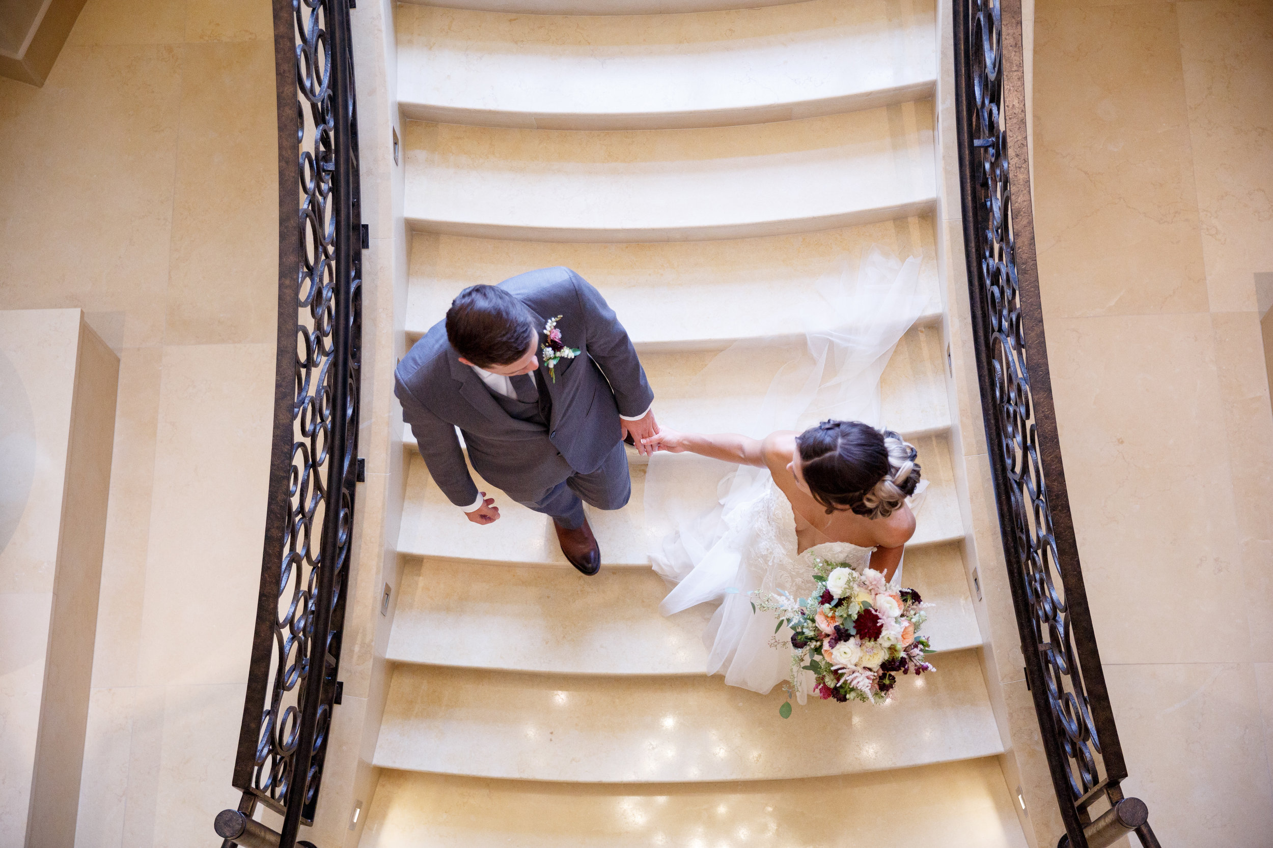 Bride and Groom walking Four Seasons Orlando Ines Di Santo