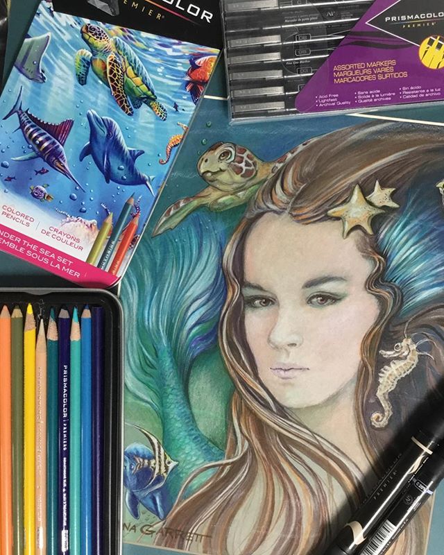 Prismacolor and Sharpie Demo Feb 15 from 12-2 at BLICK in Evanston
#art #markers  #blick_evanston #colored pencils #Prismacolor #blickartmaterials  #mermaids. #mixedmediaart # mixedmedia. #fantasy