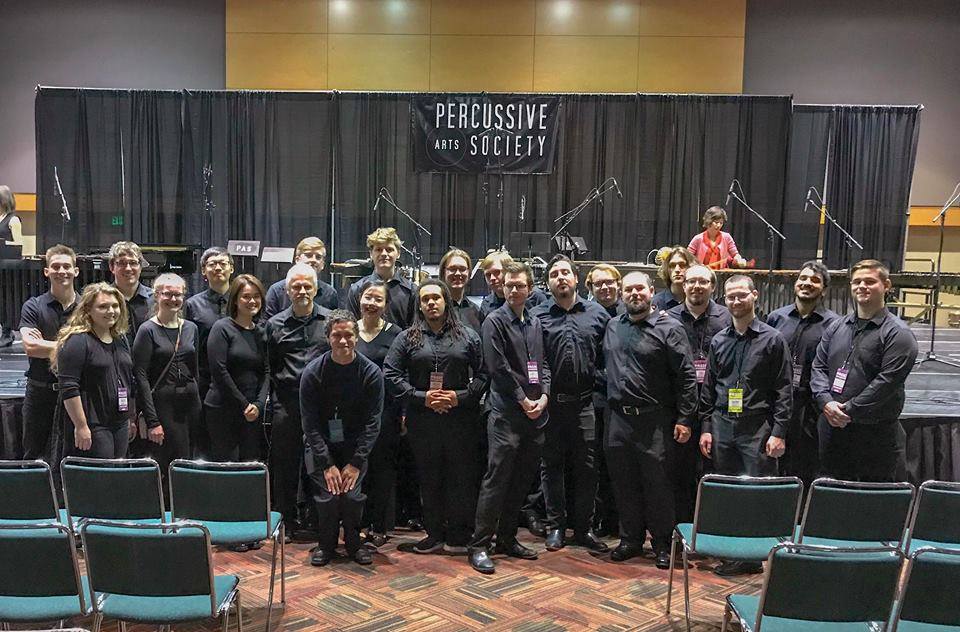 PASIC 2018 with the CCM Percussion Studio after our performance.jpg