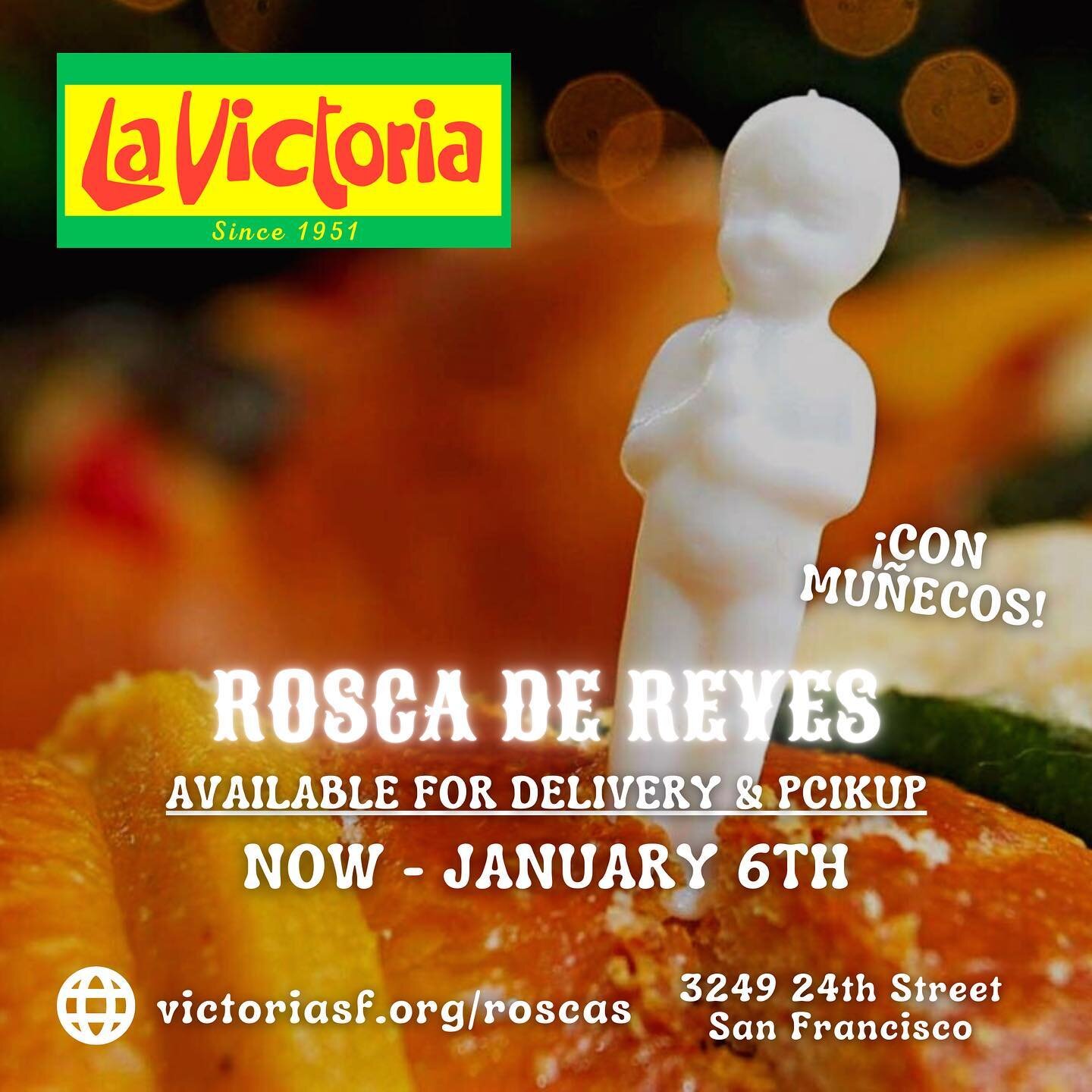 Orders for Rosca de Reyes are now open! Click the link in the bio to place your order for delivery or pickup. 👑 👑 👑