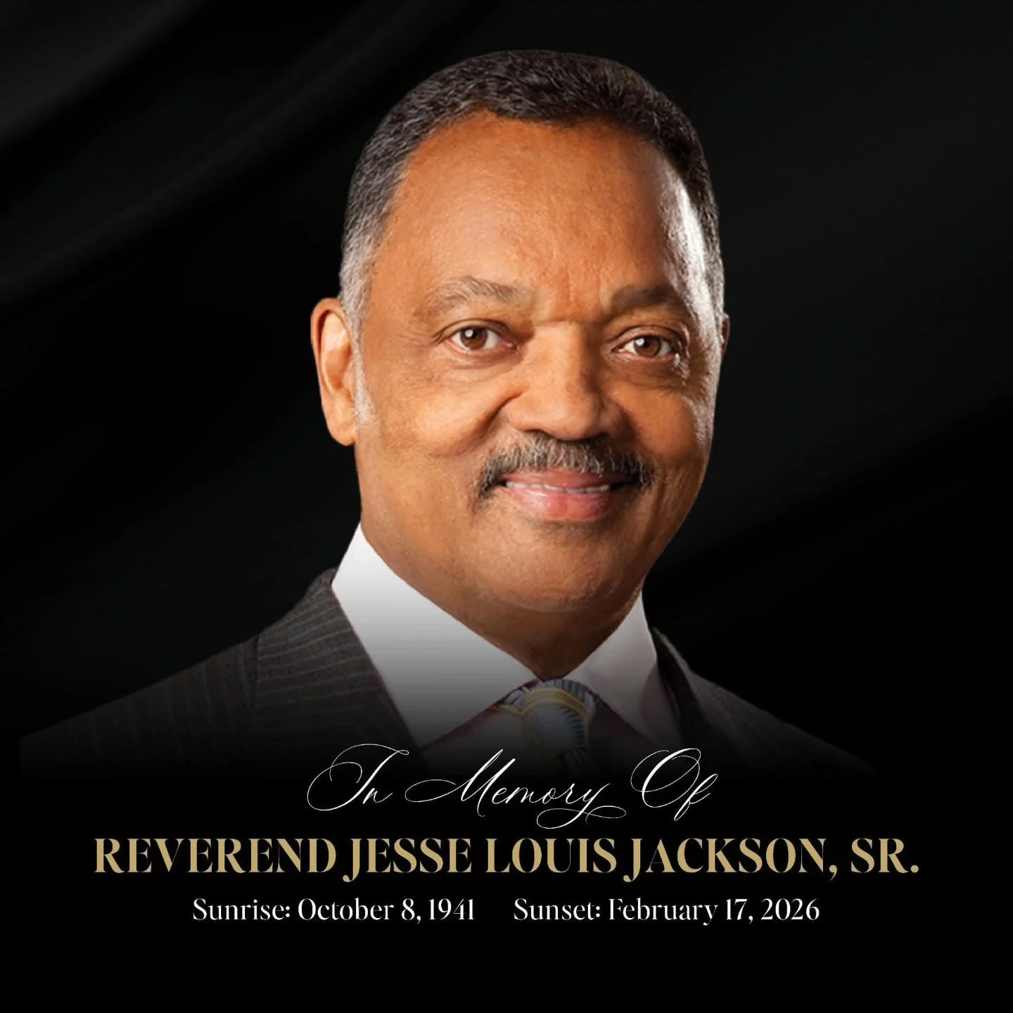 Honored to be apart of a generation who saw and witnessed his profound leadership. We've lost a giant and hearts are heavy, your legacy will forever live on. Thank you Rev. Jesse Jackson.