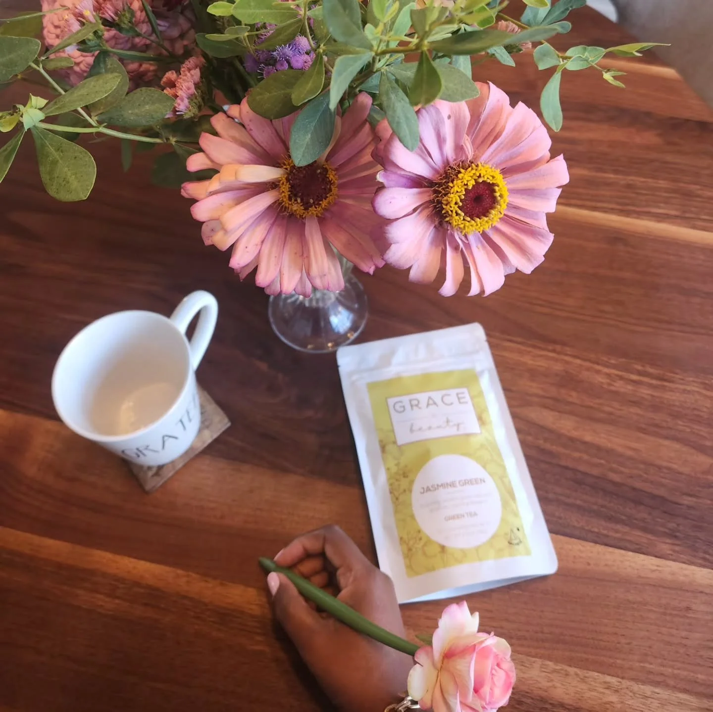 Instead of holding on to all those thoughts, get everything out of your head and on to paper. 

Go ahead, steep the tea and take a moment. How many notebooks do you have filled with open loops, ideas, mental downloads? 

Cute pens are always a plus!
