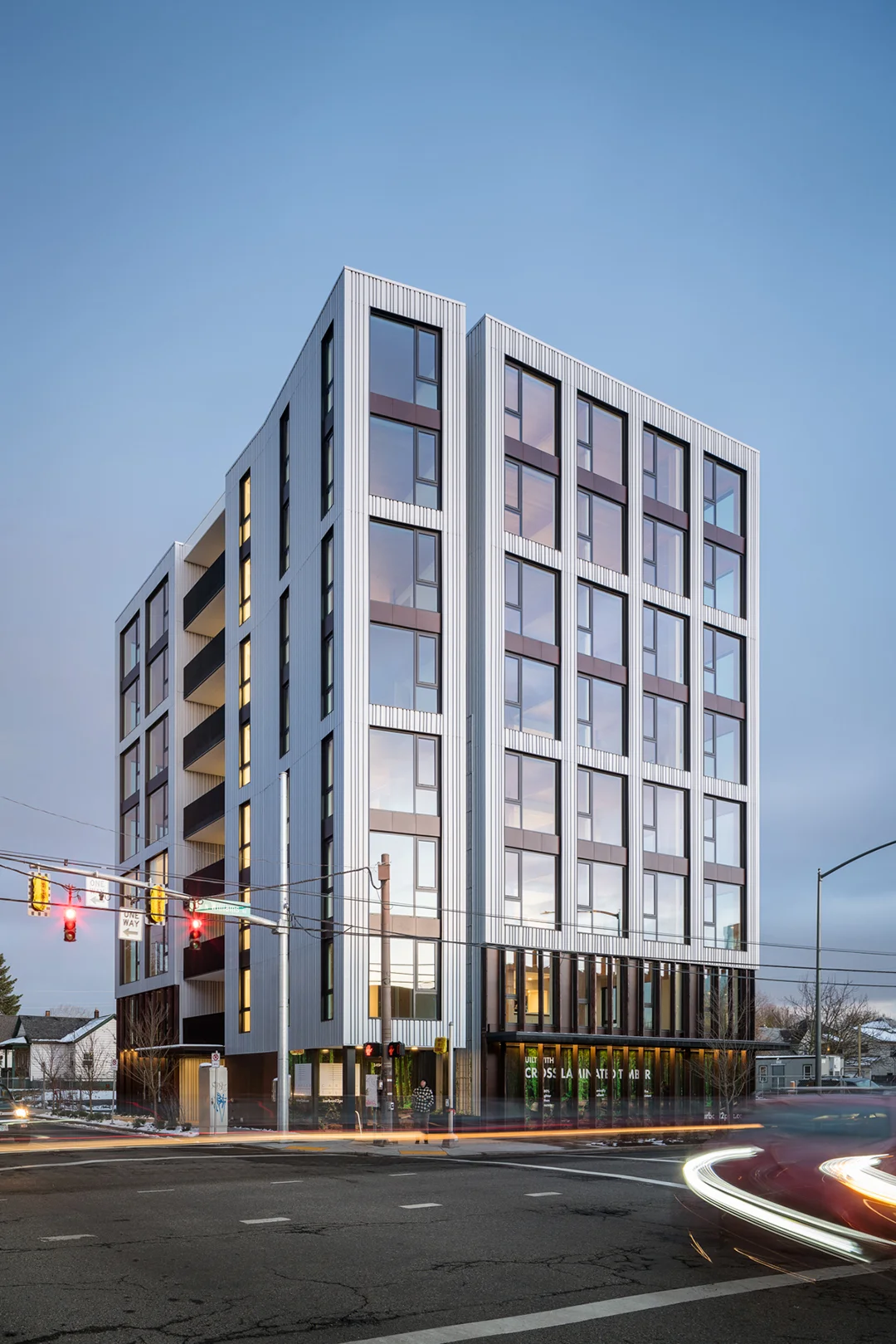 Carbon12: PATH ARCHITECTURE Completed November, 2017 The tallest mass timber and cross-laminated timber (CLT) building in the United States - CARBON12 sets a precedent in environmental stewardship and utilizes the most sophisticated type of timber construction. It is one of the most environmentally sustainable multifamily projects in the country.