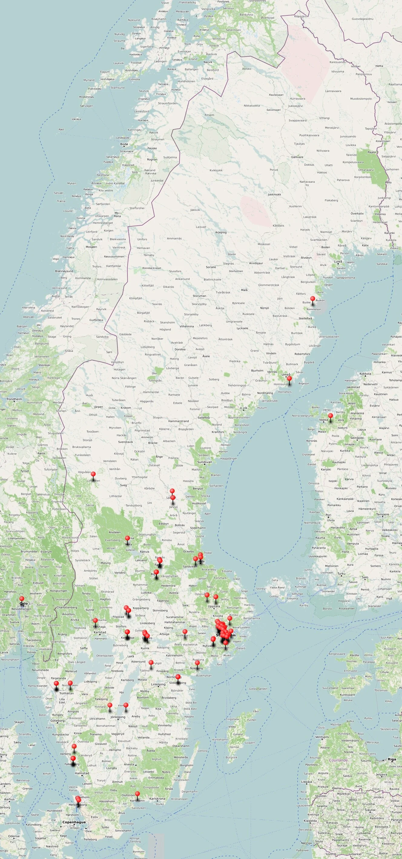 Var du vill-löpare spridda över hela Norden.