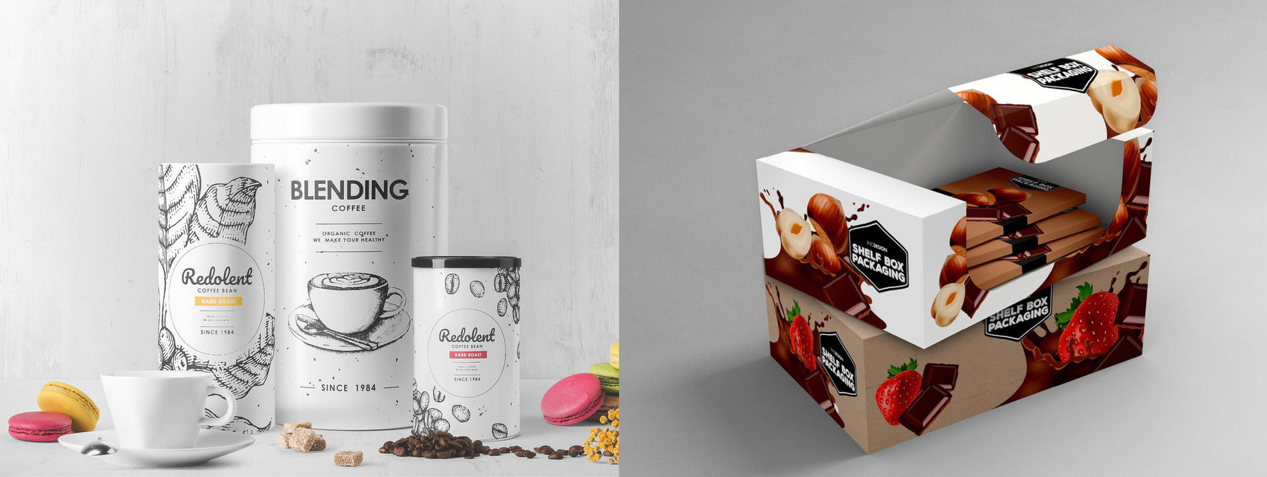 From coffee cups to corporate gifts, beverage and food labels to product packaging, we create unique branded packaging that carries products and brand messages into the hands, hearts and minds of the consumer.