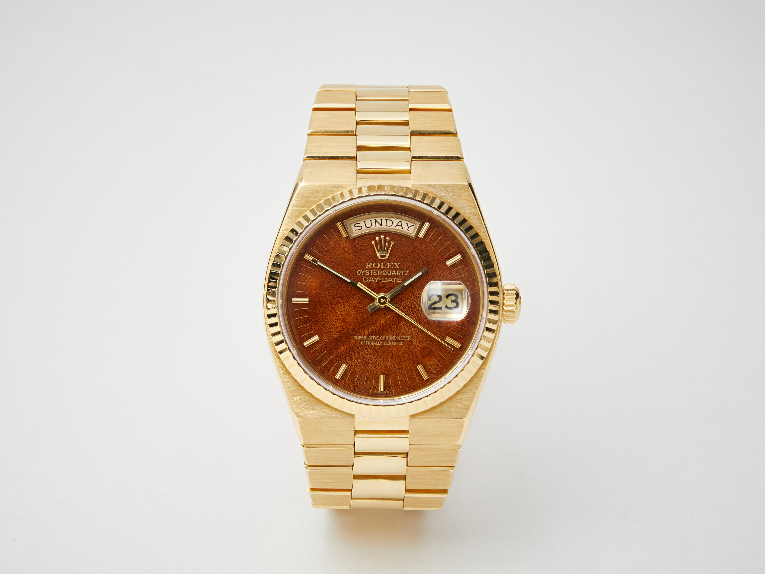 Rolex Day-Date Oysterquartz "Wood Dial" 