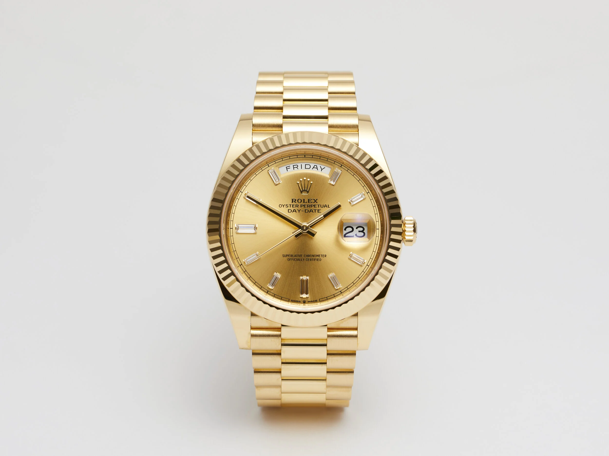 Rolex Day-Date 40 "Diamond Baguette Dial"