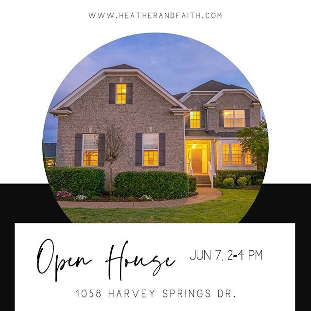 OPEN HOUSE TODAY - SUN JUN 7 | 2-4 PM! ▪️New Price $479,900▪️
1058 Harvey Springs Dr.
Spring Hill, TN
5bd/4ba
3 CAR garage
Bedroom &amp; Office on main
Huge master suite 
Amazing transformation w/$30k in upgrades!

More Info:
https://www.tourfactory.