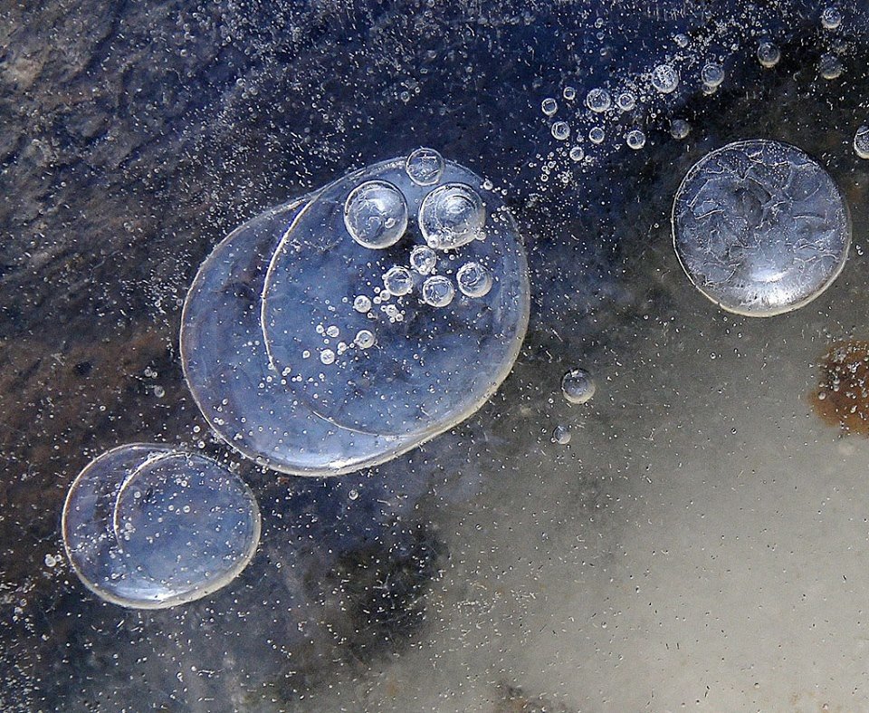 Airbubbles under ice | USFWS