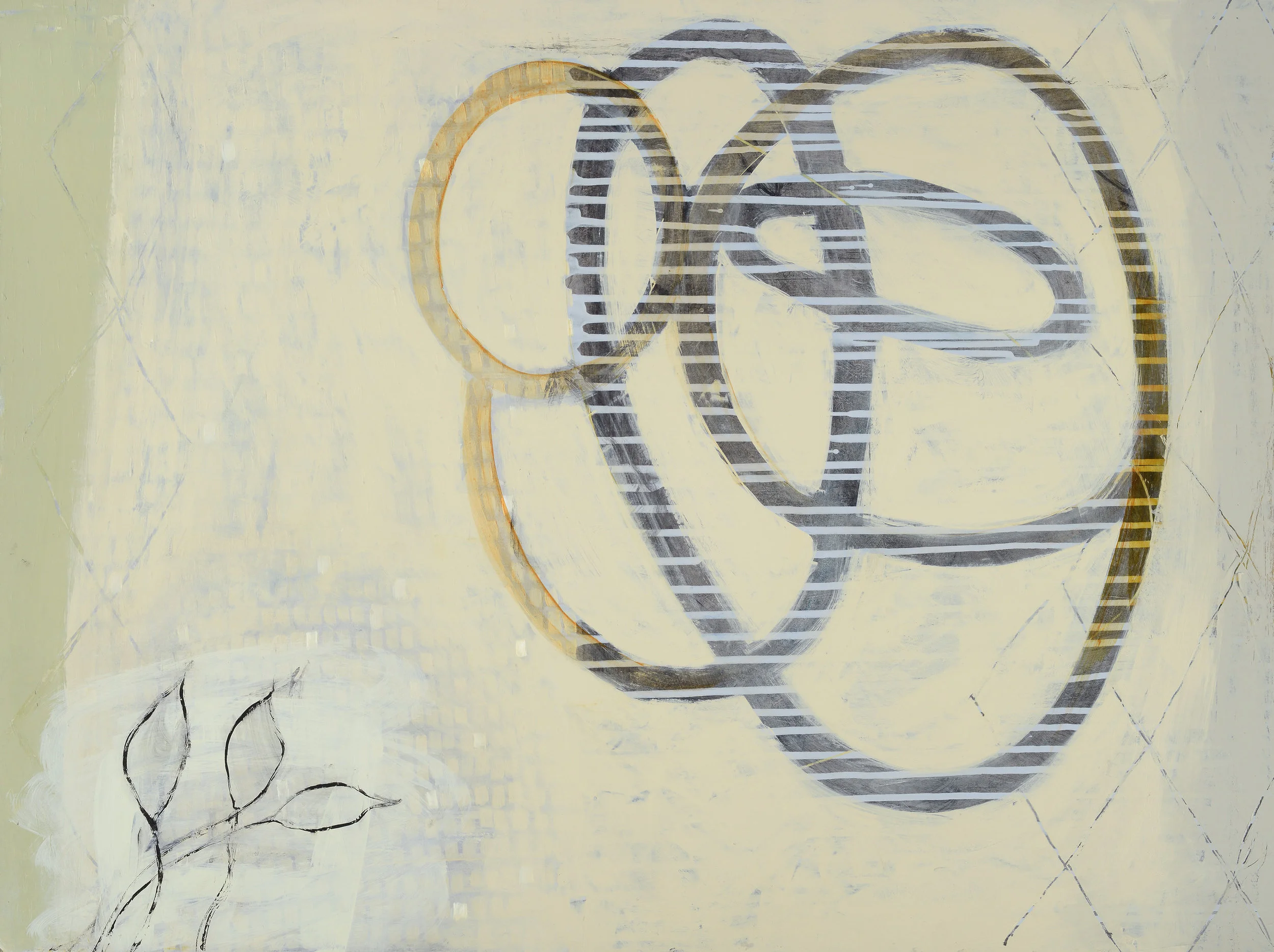 Knot, acrylic on paper, 23” x 30”