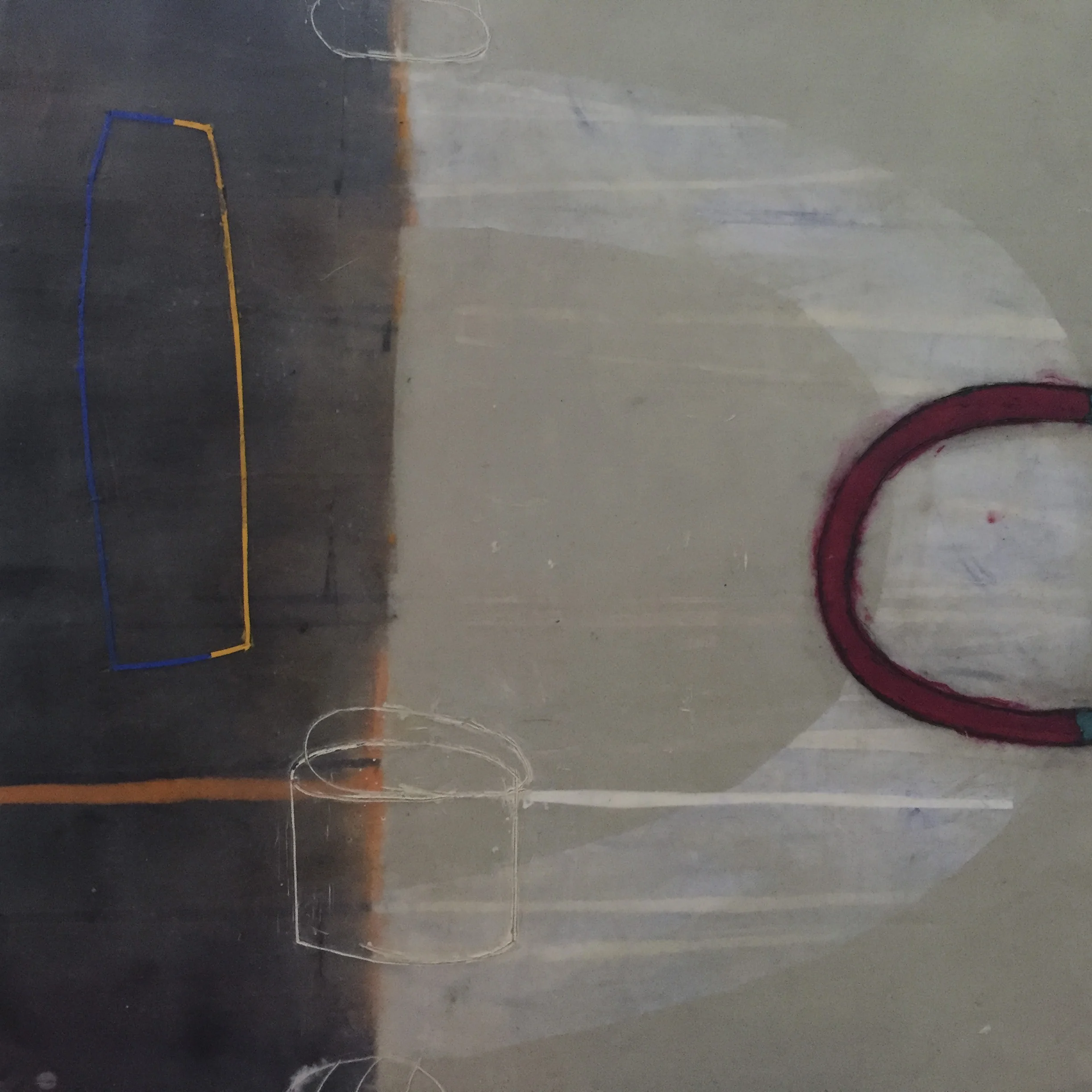 Untitled I, mixed media encaustic, 12” x 12”