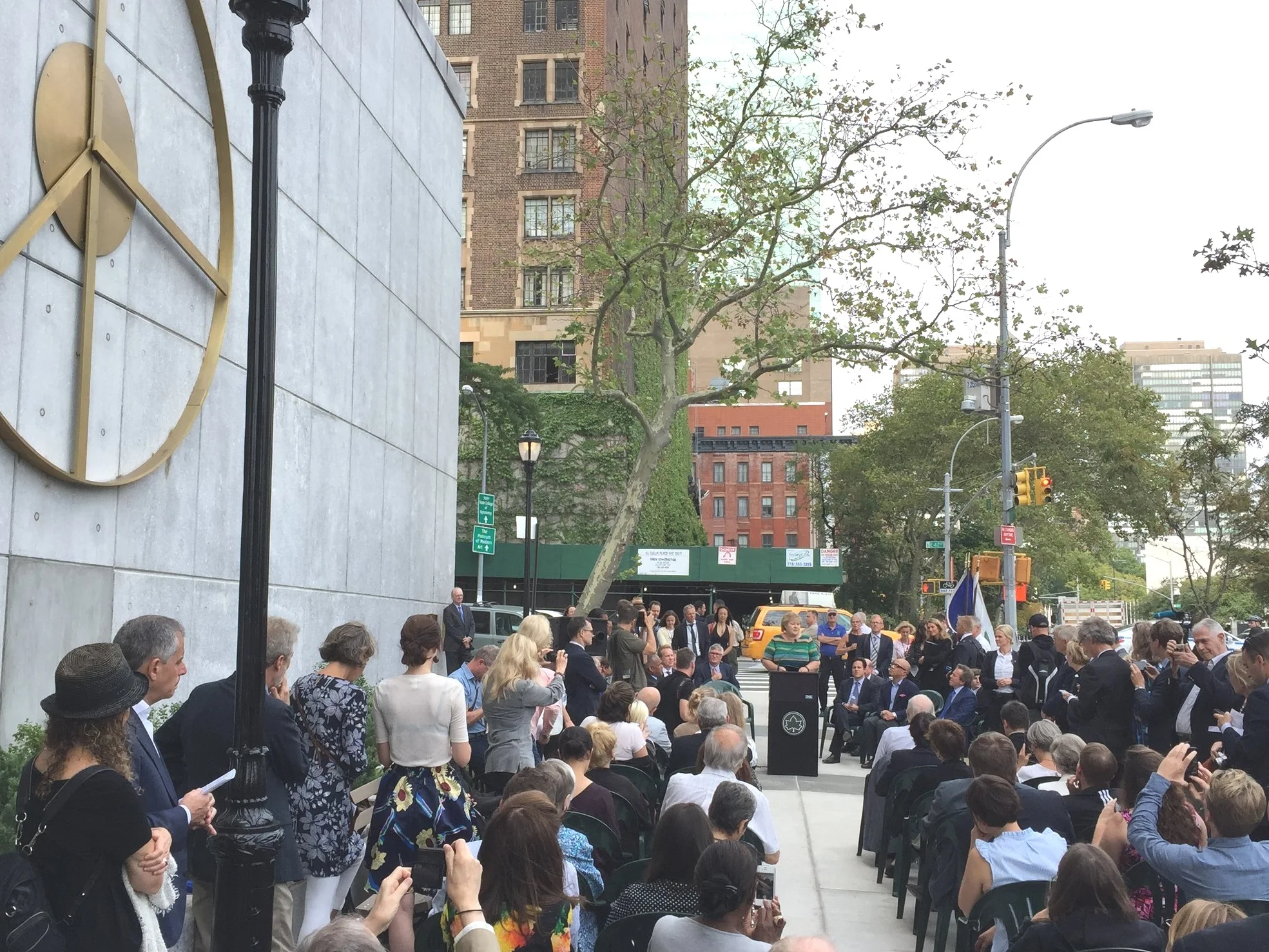  Prime Minister of Norway, Erna Solberg speaking at the Ribbon Cutting 