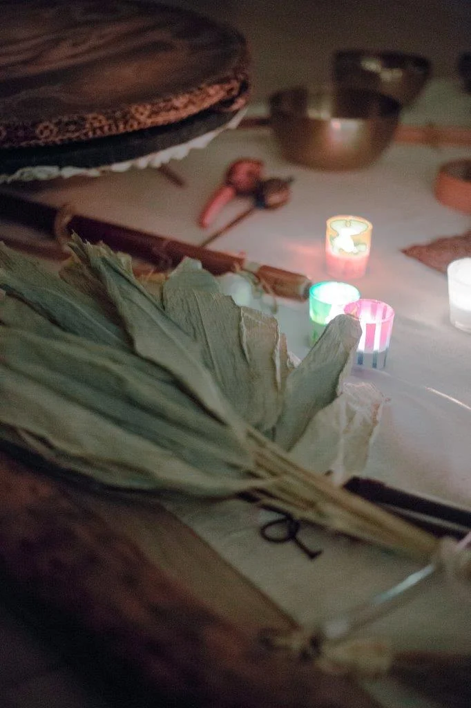 Some of the instruments and Peggy singing