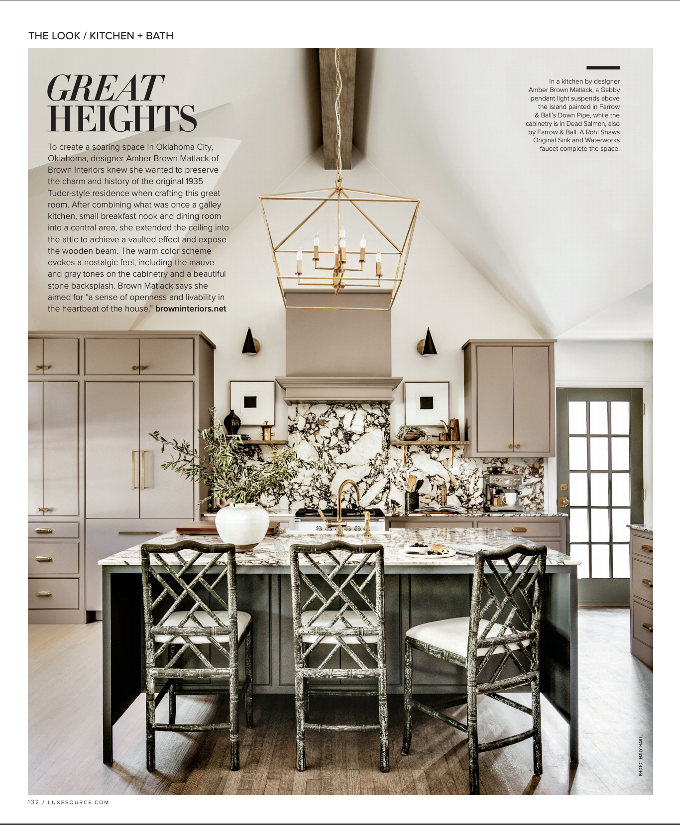 Luxe Magazine, Brown Interiors