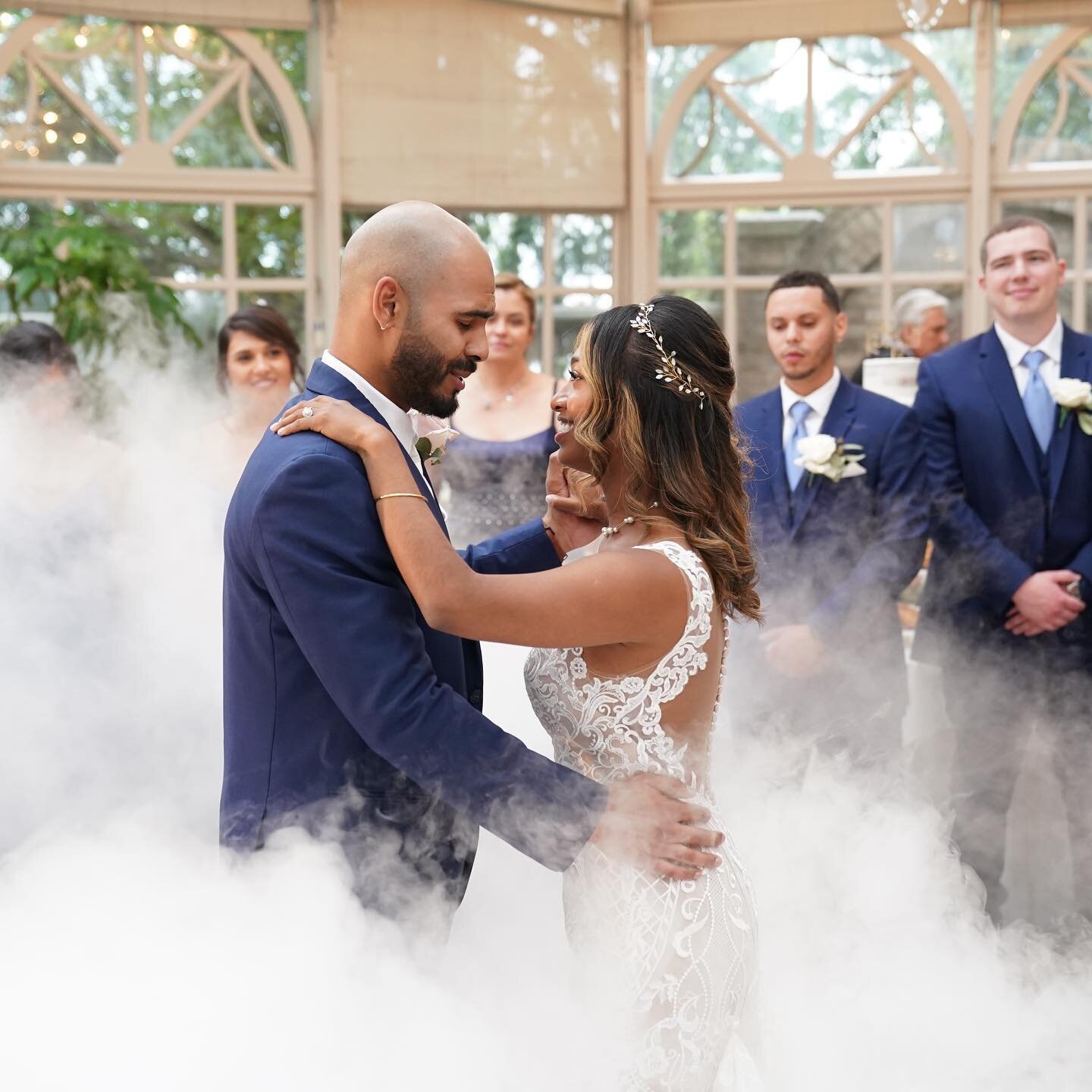 WOW! Incredible wedding with our dancing on the clouds effect to kick it off! Huge congratulations to Katherine &amp; Pablo. We had an amazing time!! 

📸 by @neilvn 

#NorthJerseyEnt #Dancingontheclouds #BestinBiz #MorrisCountyDJs #NewJerseyDJs #Nor