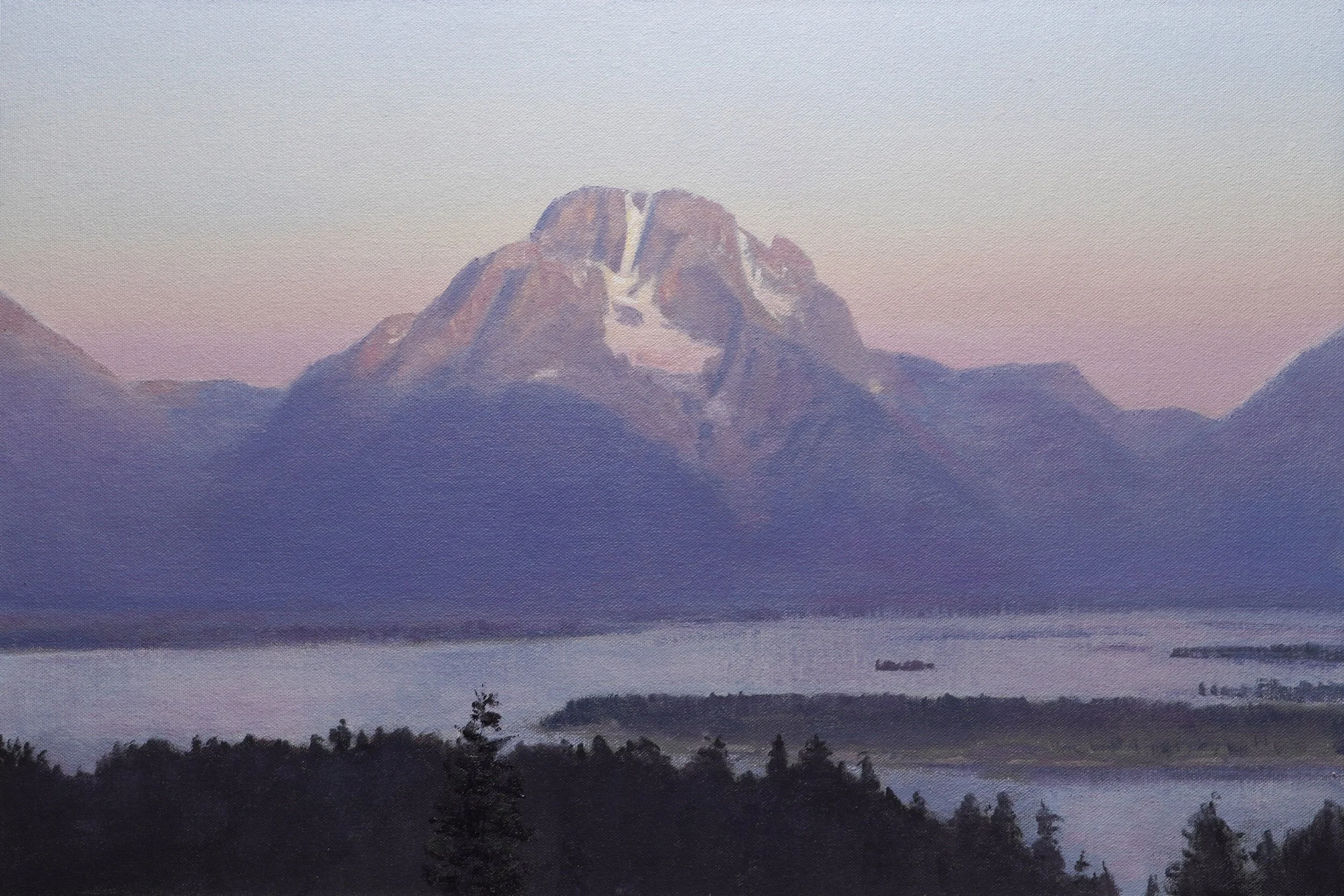 Mount Moran, Morning (24"x16" Oil on Canvas)