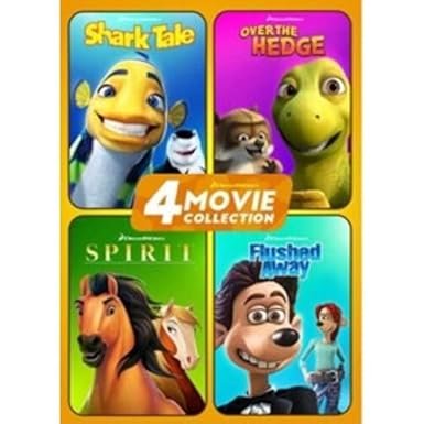 Movie Collection: Shark Tale, Over the Hedge, Spirit, and Flushed Away