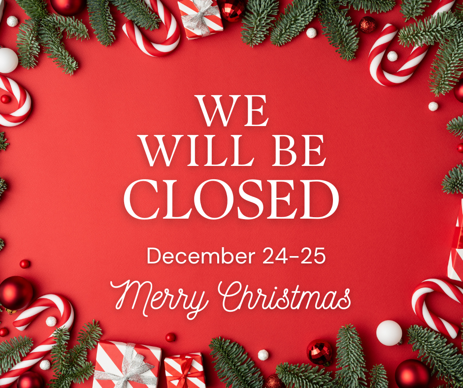 CLOSED FOR CHRISTMAS
