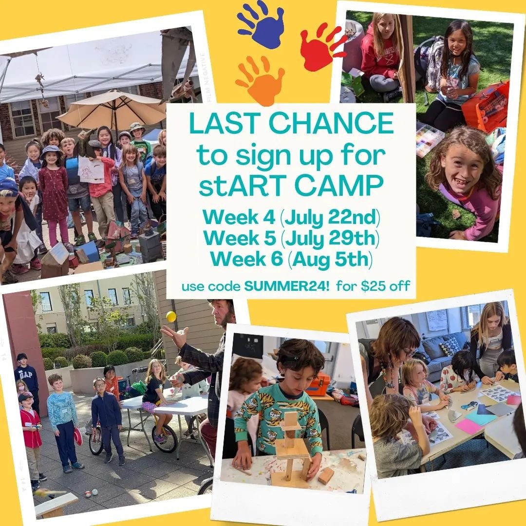LAST CHANCE!! Sign up for CAMP 510 while there's still time and get $25 off using the code: SUMMER24! 

We still have a few spots available in our stART (K-5th) and XP (6th-8th) sessions during the weeks of JULY 22ND, JULY 29TH, and AUGUST 5TH 

Clic