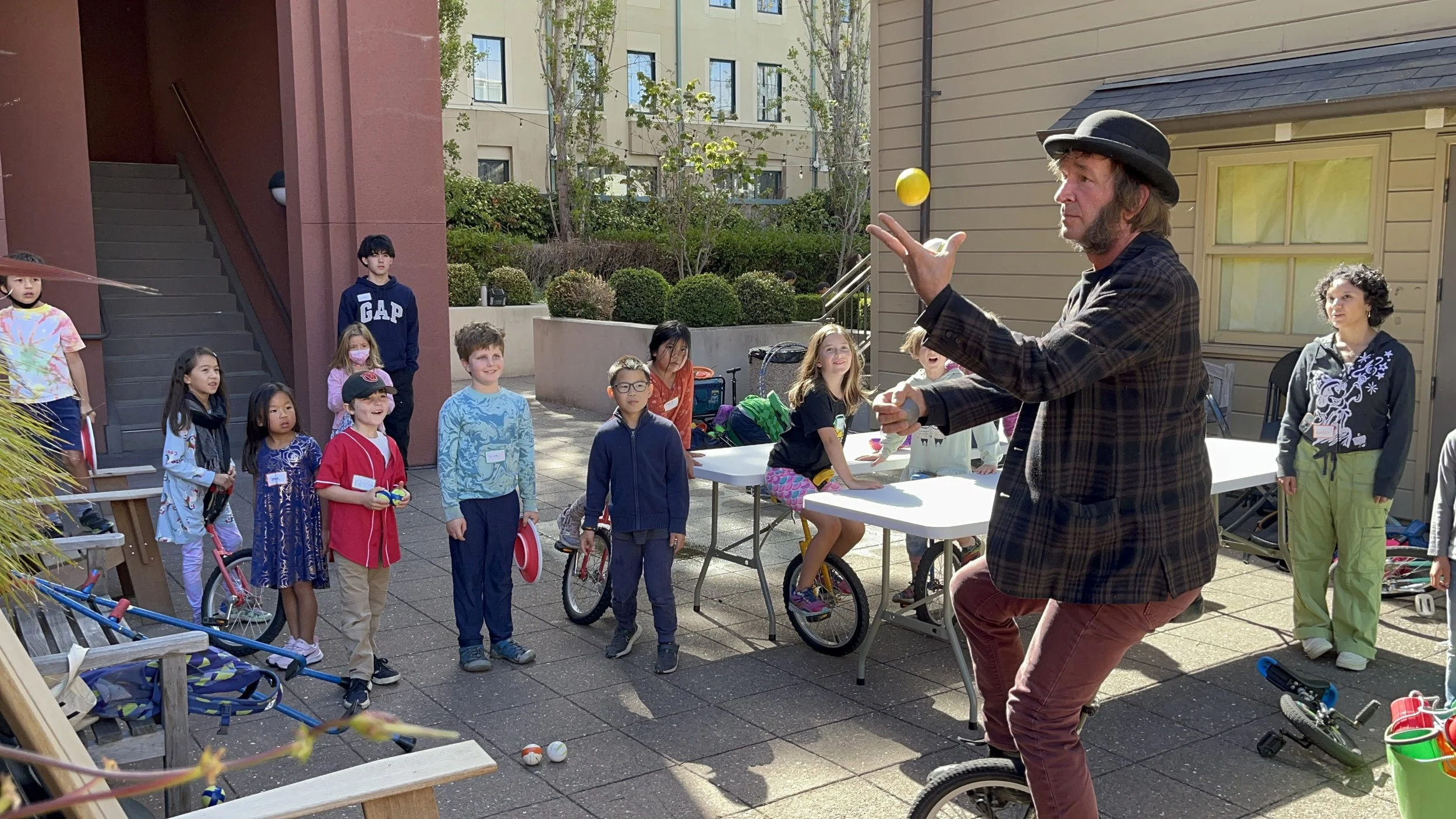 Week of June 1st -Circus Skills, Mark Building Drawing, Creative Collage and more!