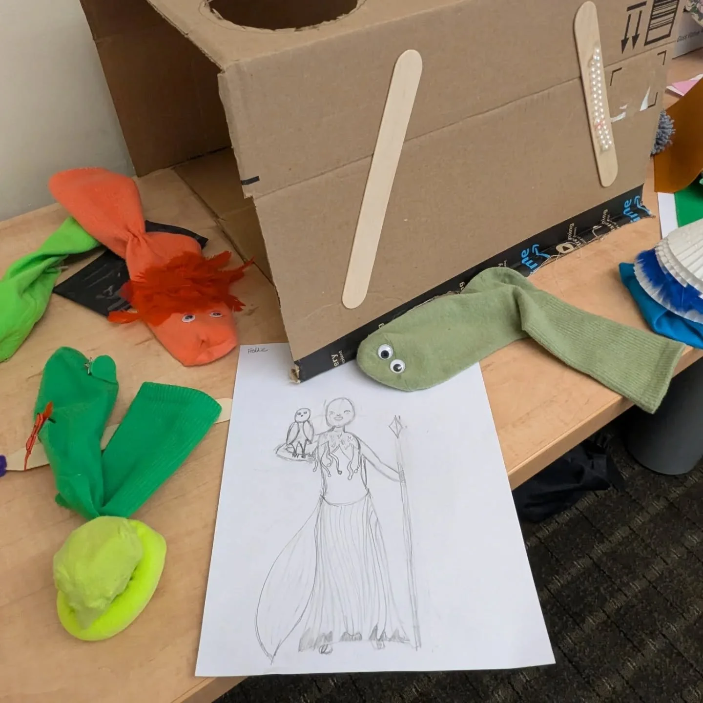 Reenacting the Odyssey in puppet class this week!