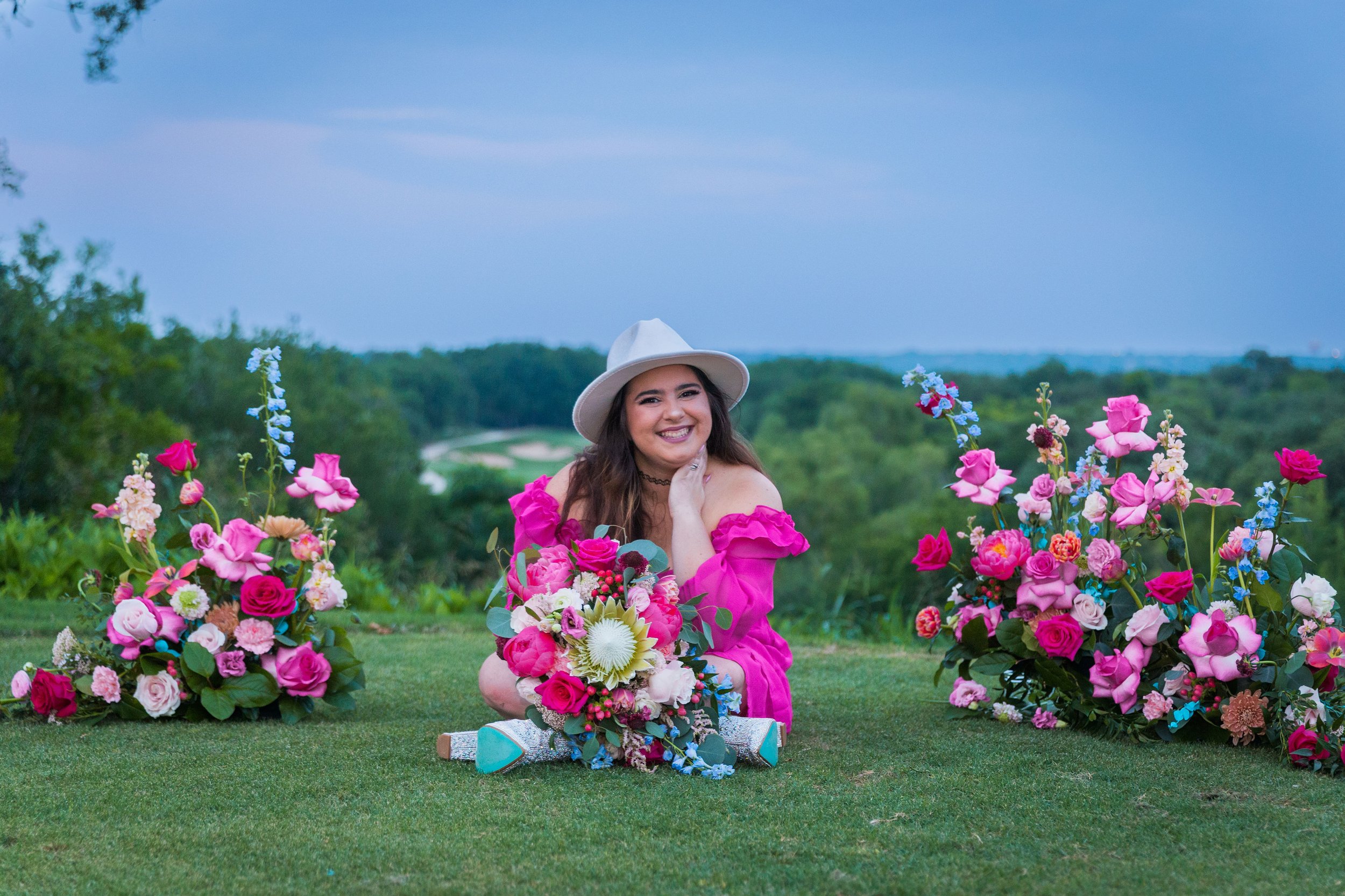 Cene Kropp Lead Florist with flowers