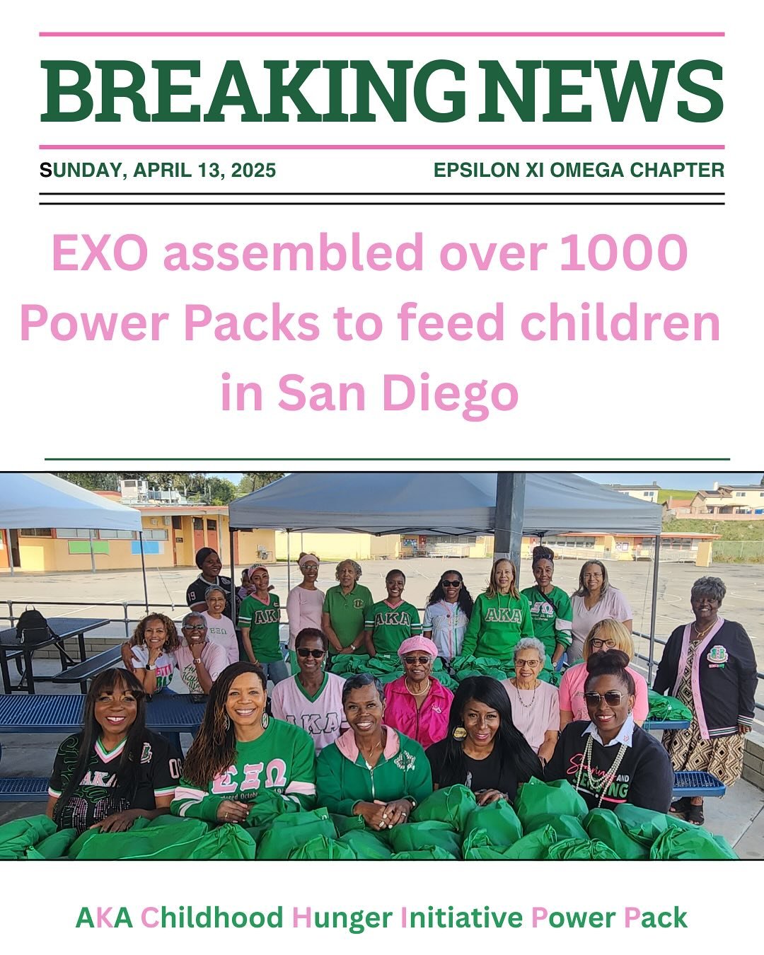 Epsilon Xi Omega Chapter came together for an incredible cause! &nbsp;We assembled over 1,000 Power Packs to provide local children with weekend meals, ensuring they have food when they&rsquo;re not at school. For more than 2 years, our chapter has b