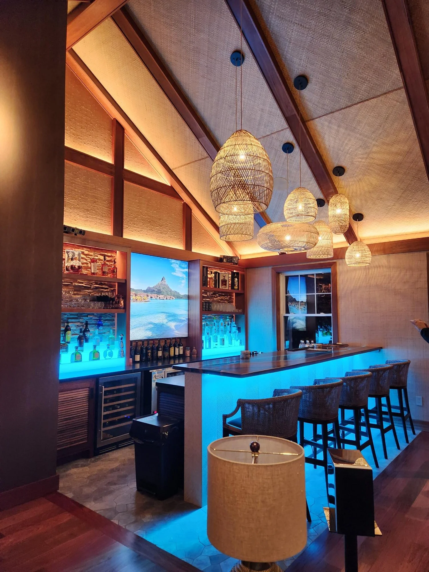 Tahitian inspired recreation room