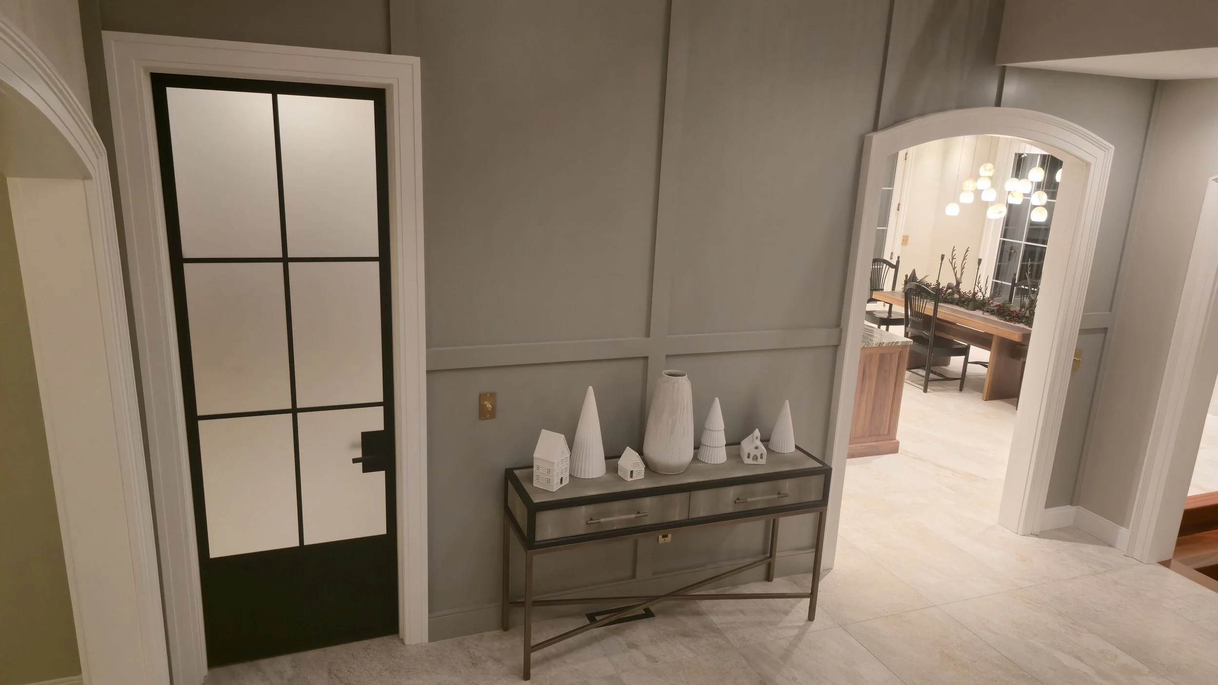  Addition of paneling and entry to powder room 