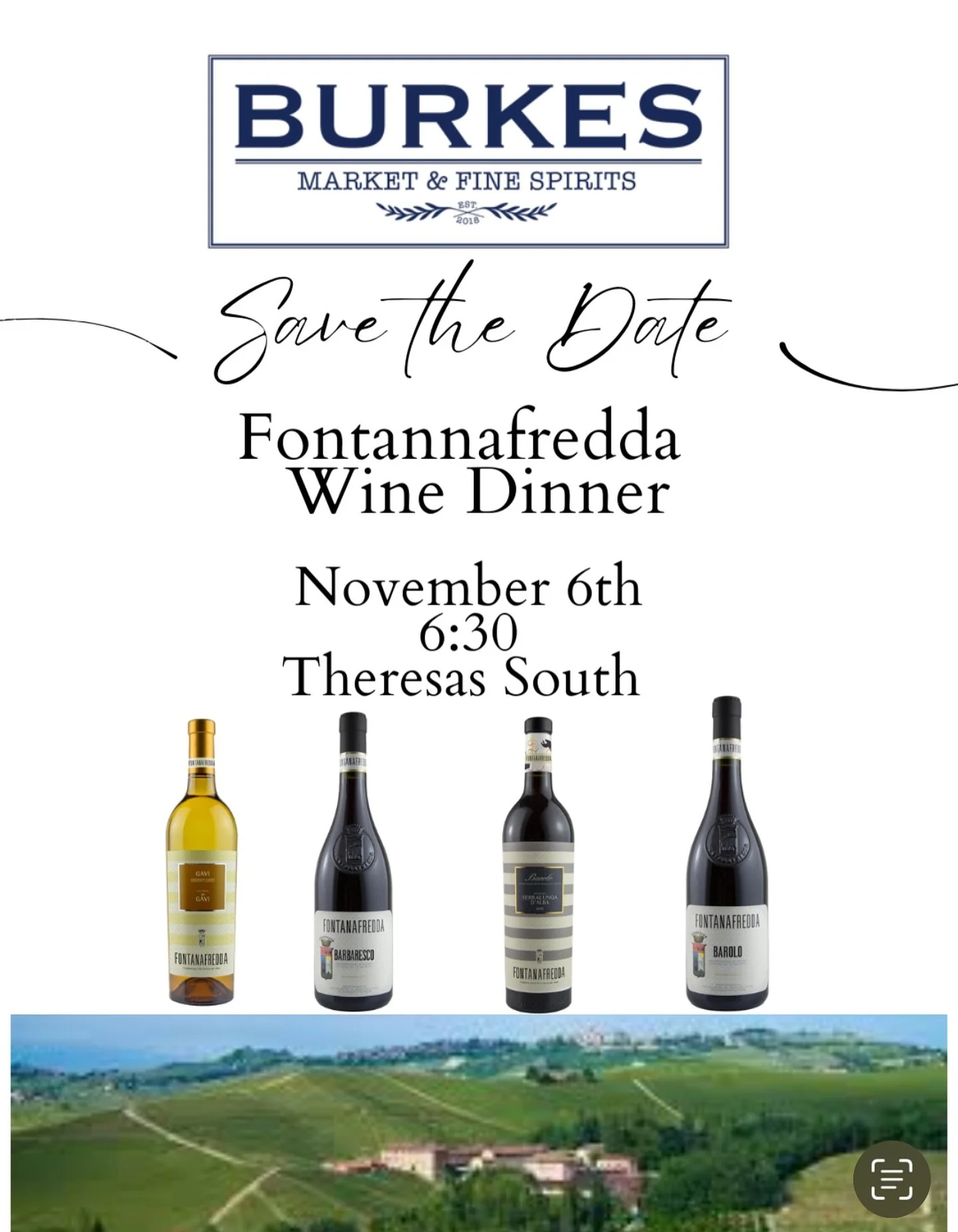 Please save the date and join us for an amazing wine dinner @theresas_south and @fontanafreddawines. menu and price to follow. Hope to see you there! 🍷
.
#winedinner #wine #italian #bayhead #nj #newjersey #mantoloking #ptpleasant #burkes #thepreppyi