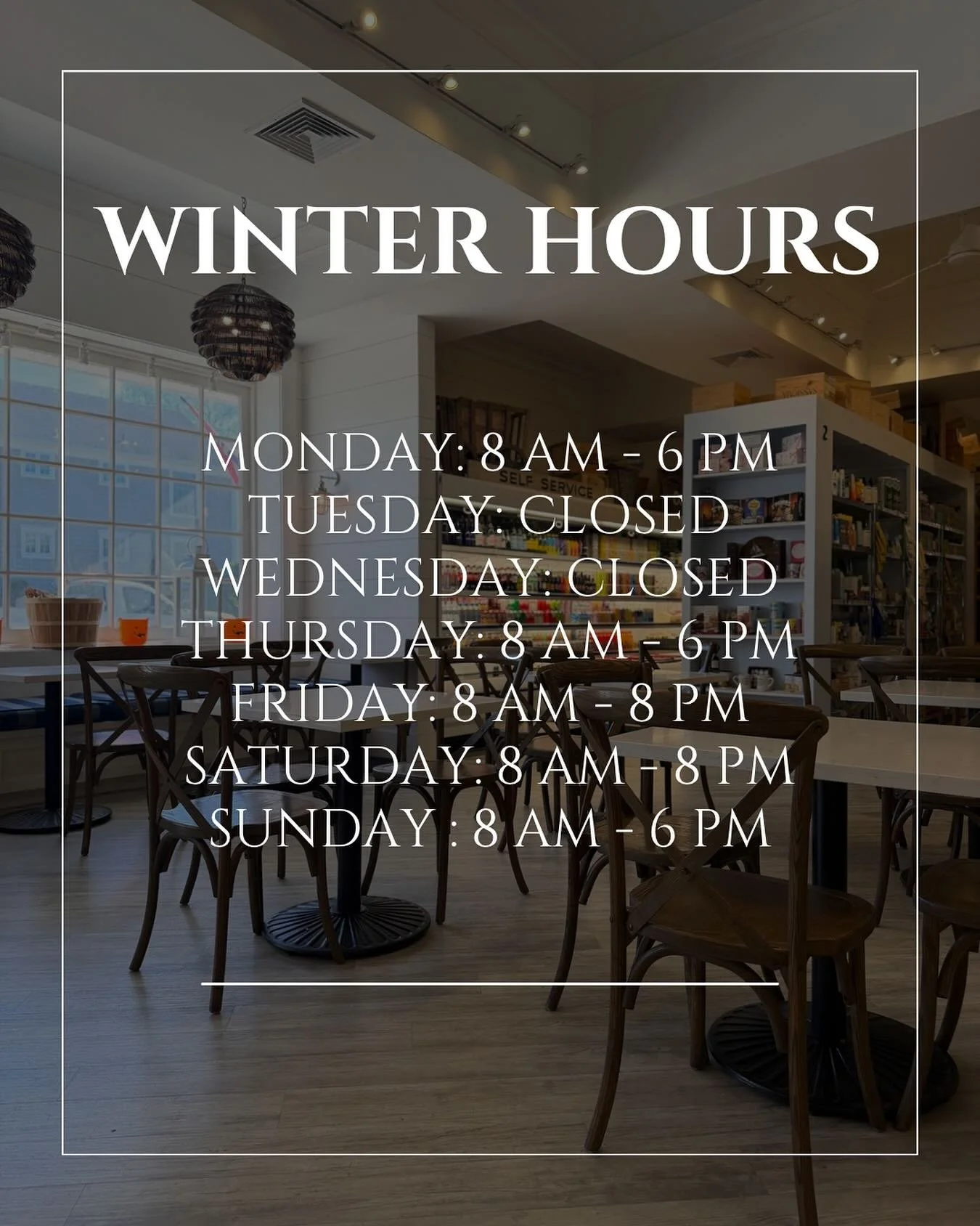 🚨‼️WINTER HOURS ‼️🚨
