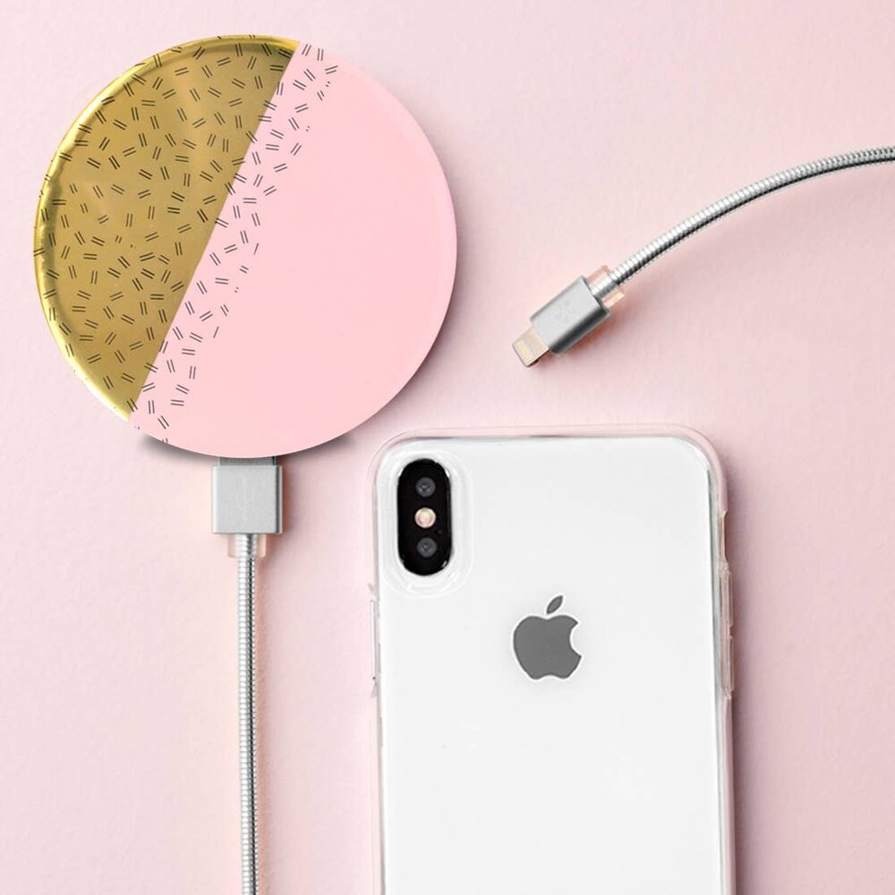 Pink Gold Mirror Powerbank | Wit &amp; Delight