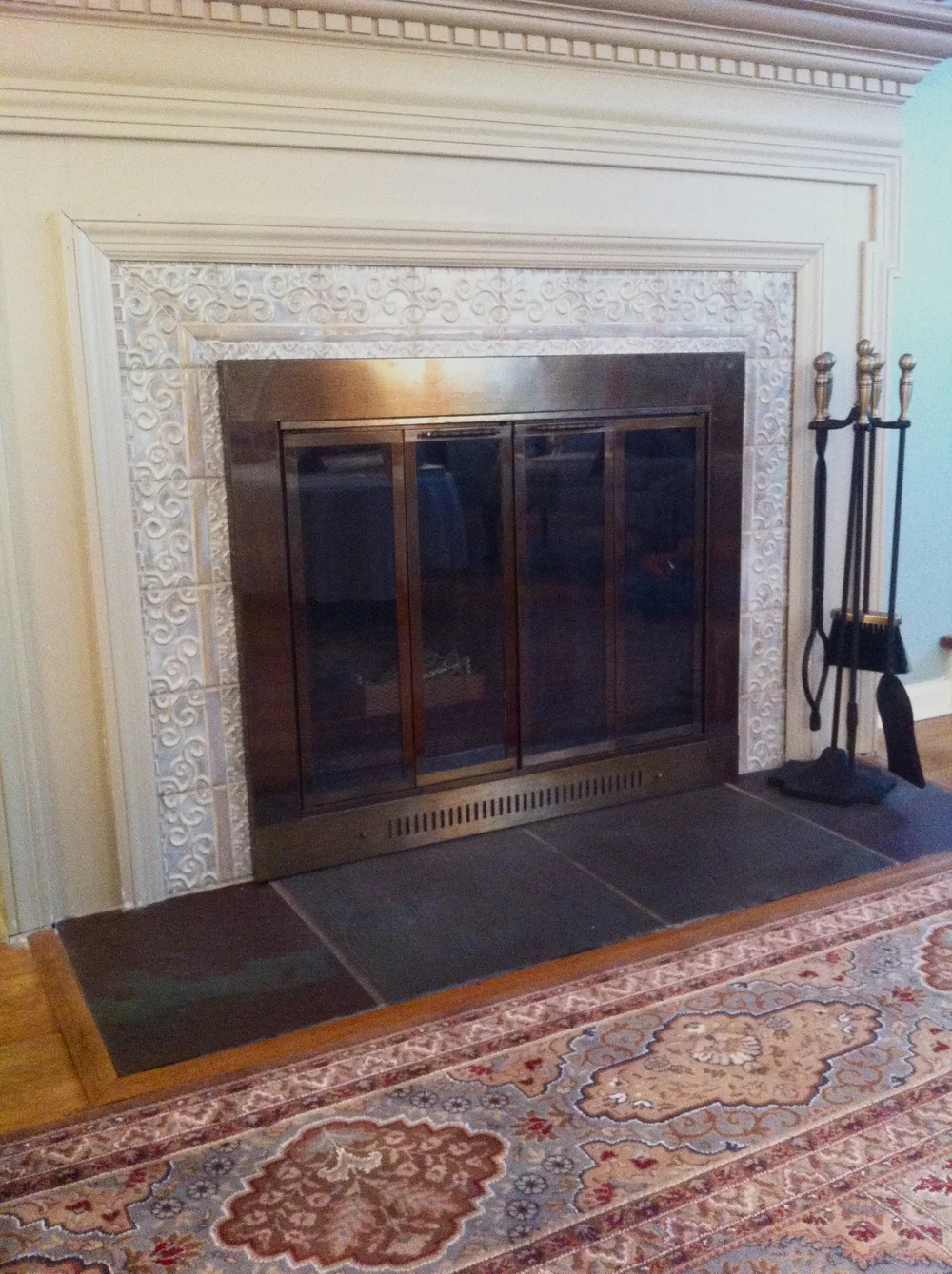 Handmade Tile Fireplace Surround