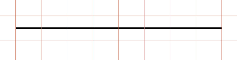 center the line on a grid square