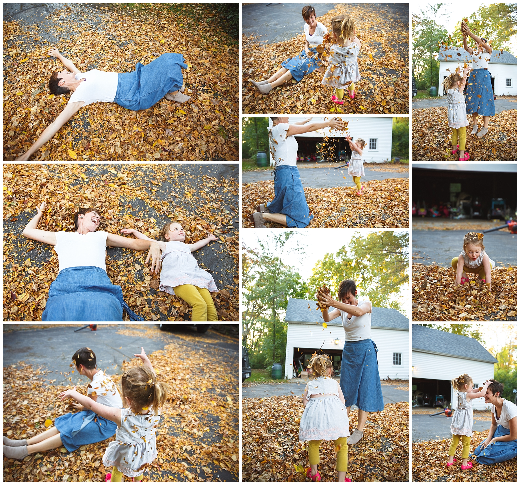 Fall clean up with the littles!