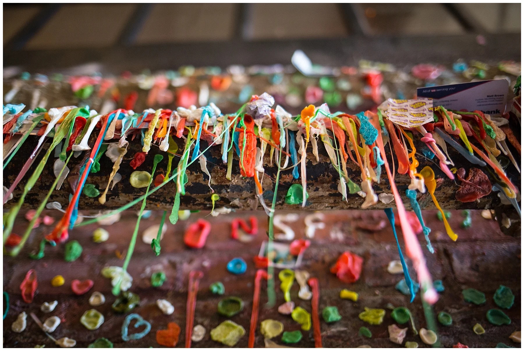 pike place, seattle, a little exploring - found the gum wall