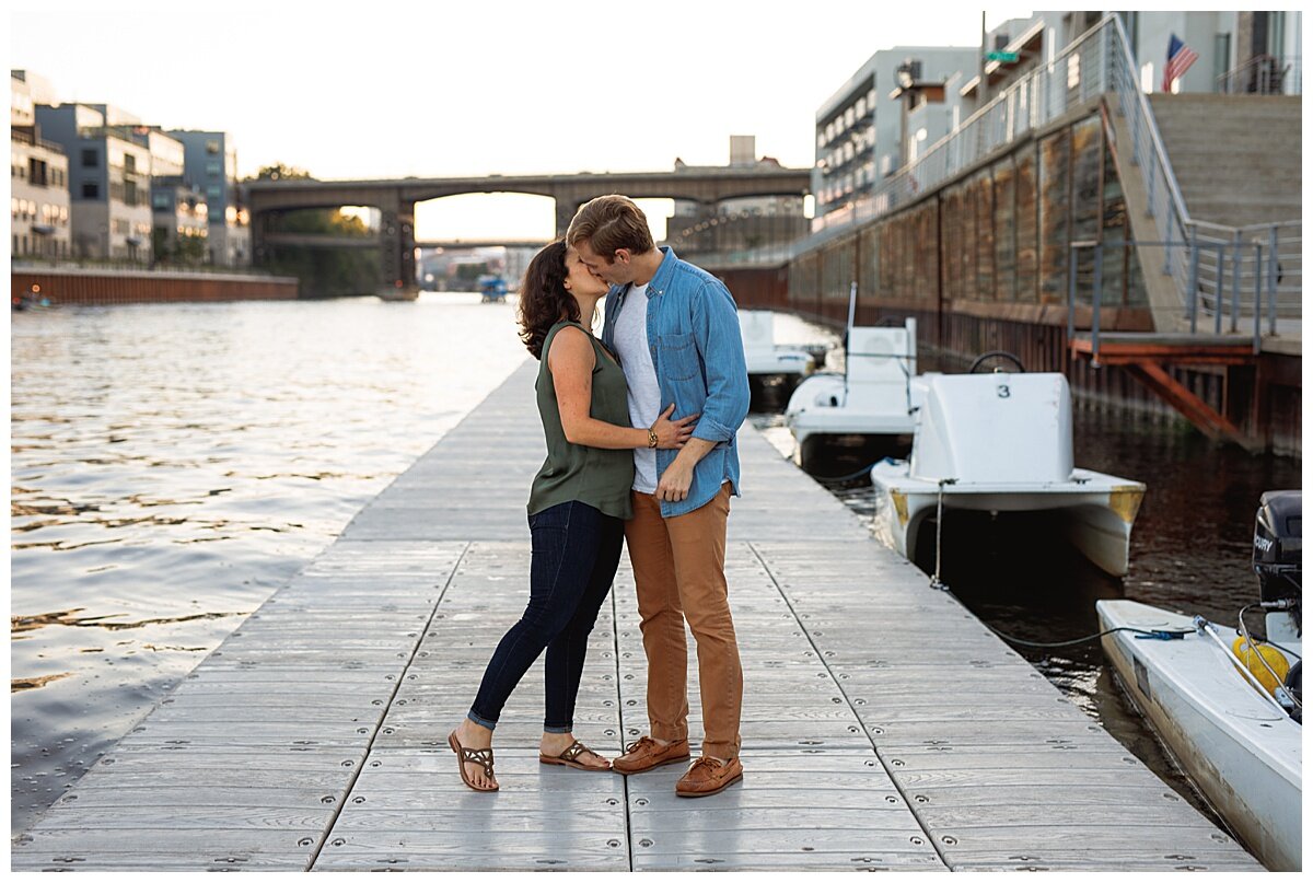 Leila + Jack | Deliciously Sun-Kissed Summer Evening Engagement Session | Milwaukee, WI