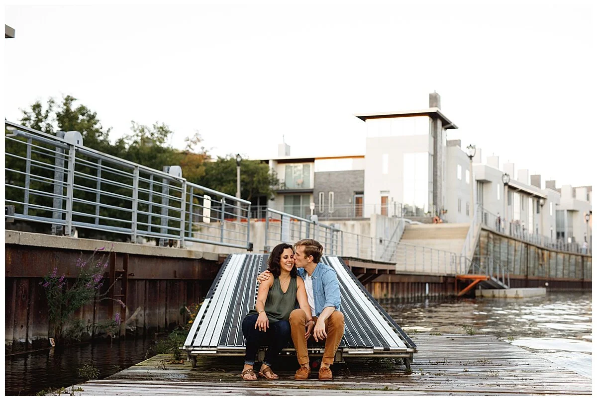 Leila + Jack | Deliciously Sun-Kissed Summer Evening Engagement Session | Milwaukee, WI