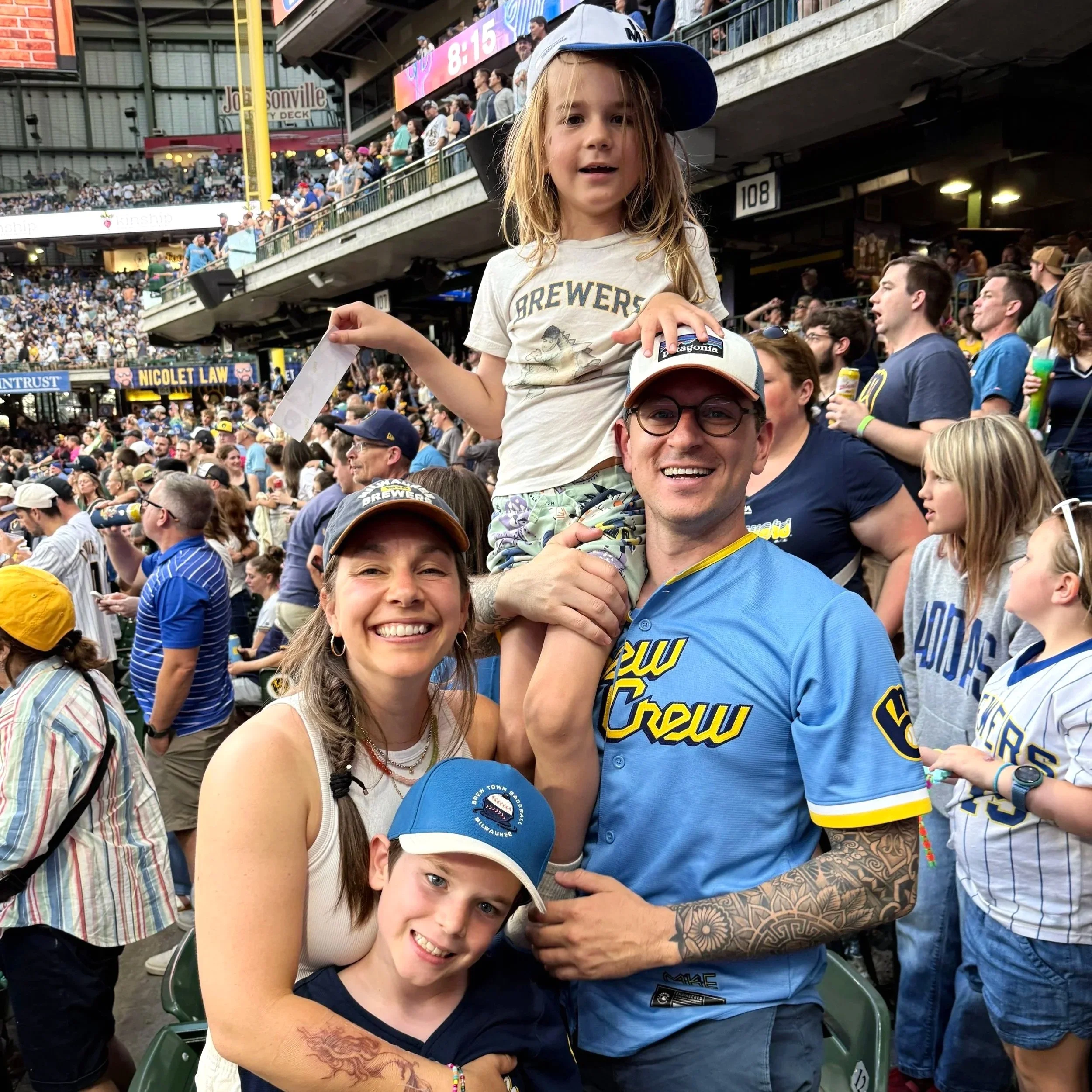 family at brewers game