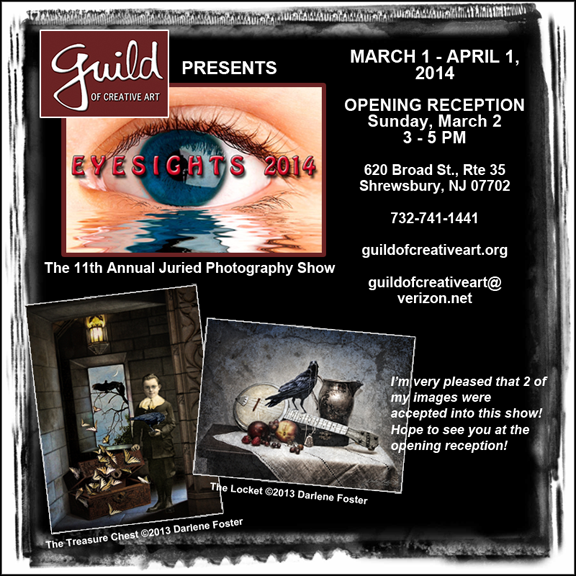 Ad for “Eyesights 2014” show at The Guild of Creative Art in Shrewsbury, NJ.