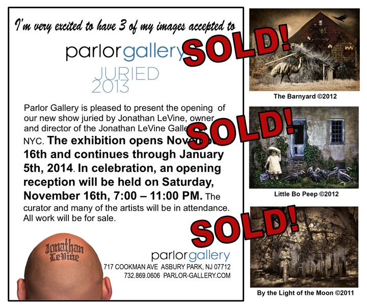 Ad for Juried 2013 show at Parlor Gallery, Asbury Park, NJ. I’m happy to say all 3 pieces sold!