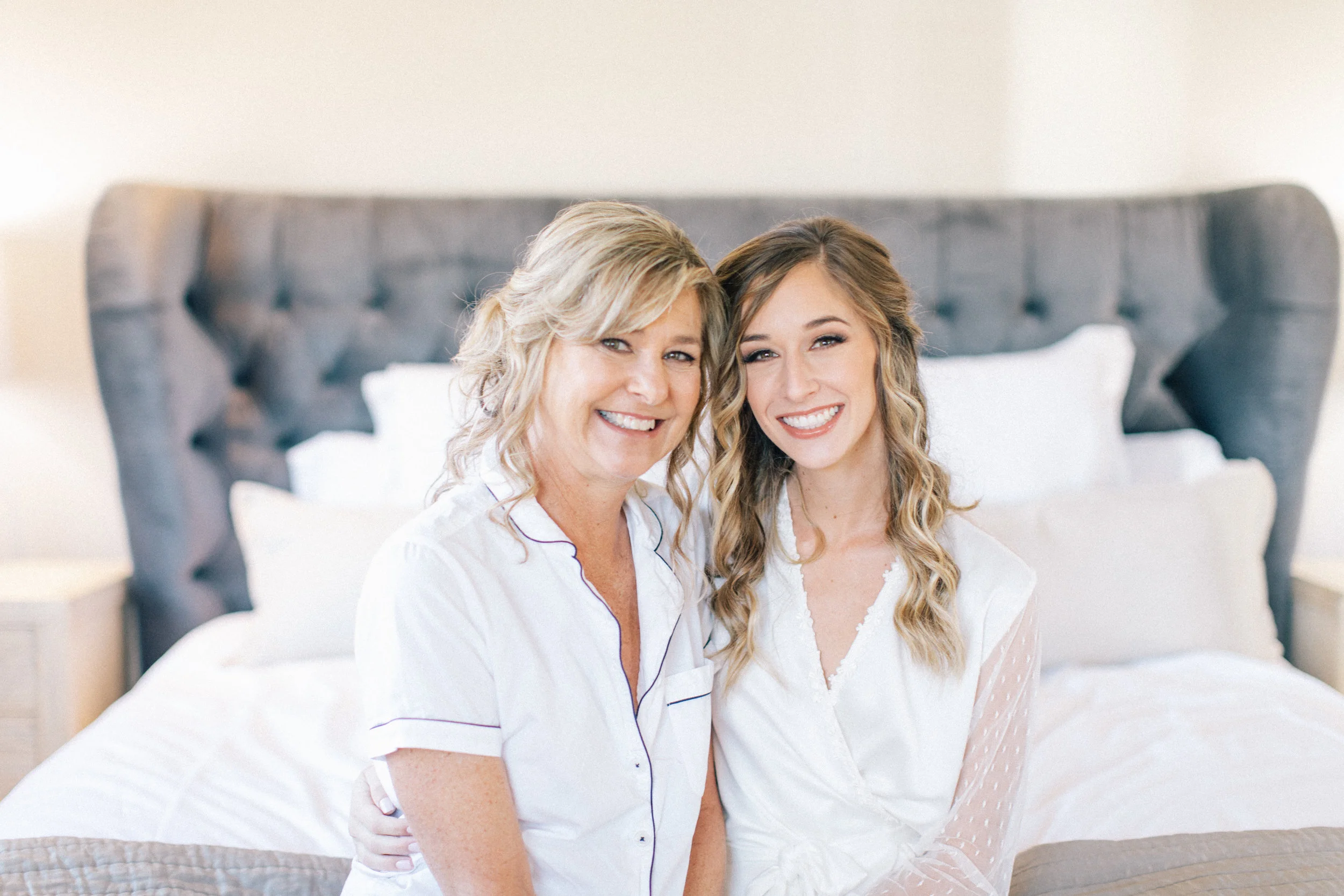 I didn’t get a photo of myself in the wedding pajama set, so here is one of my mom wearing it, ha! I found the pajama set on Etsy, linked here