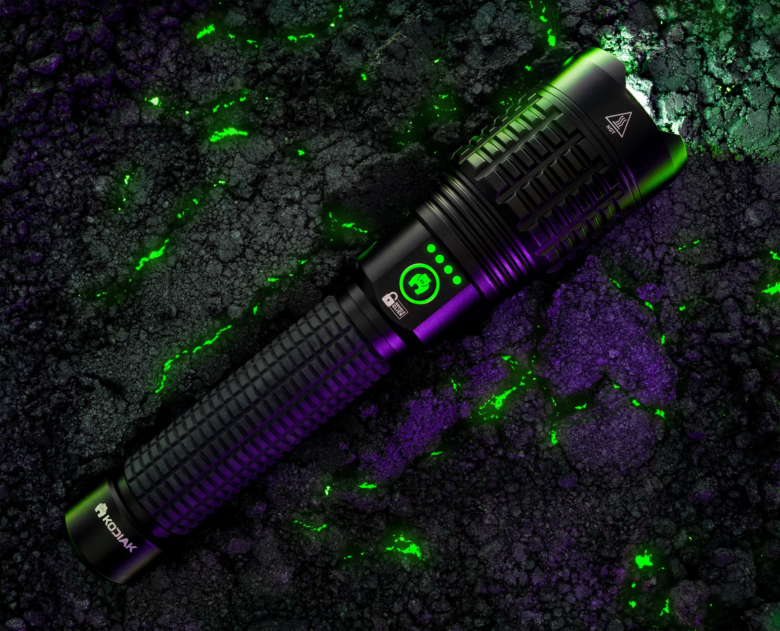 Studio shot of a Kodiak flashlight photographed for commercial product advertising campaign by Midwest product photographer