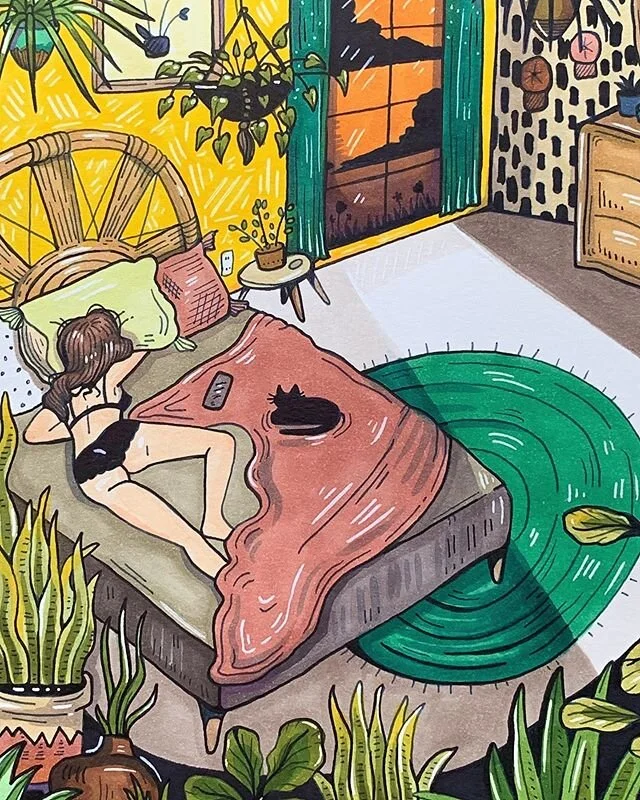 @rstot.art - The vibe part 2 / If your interested in giving this piece a permanent home or would like a print, feel free to dm me 🌱