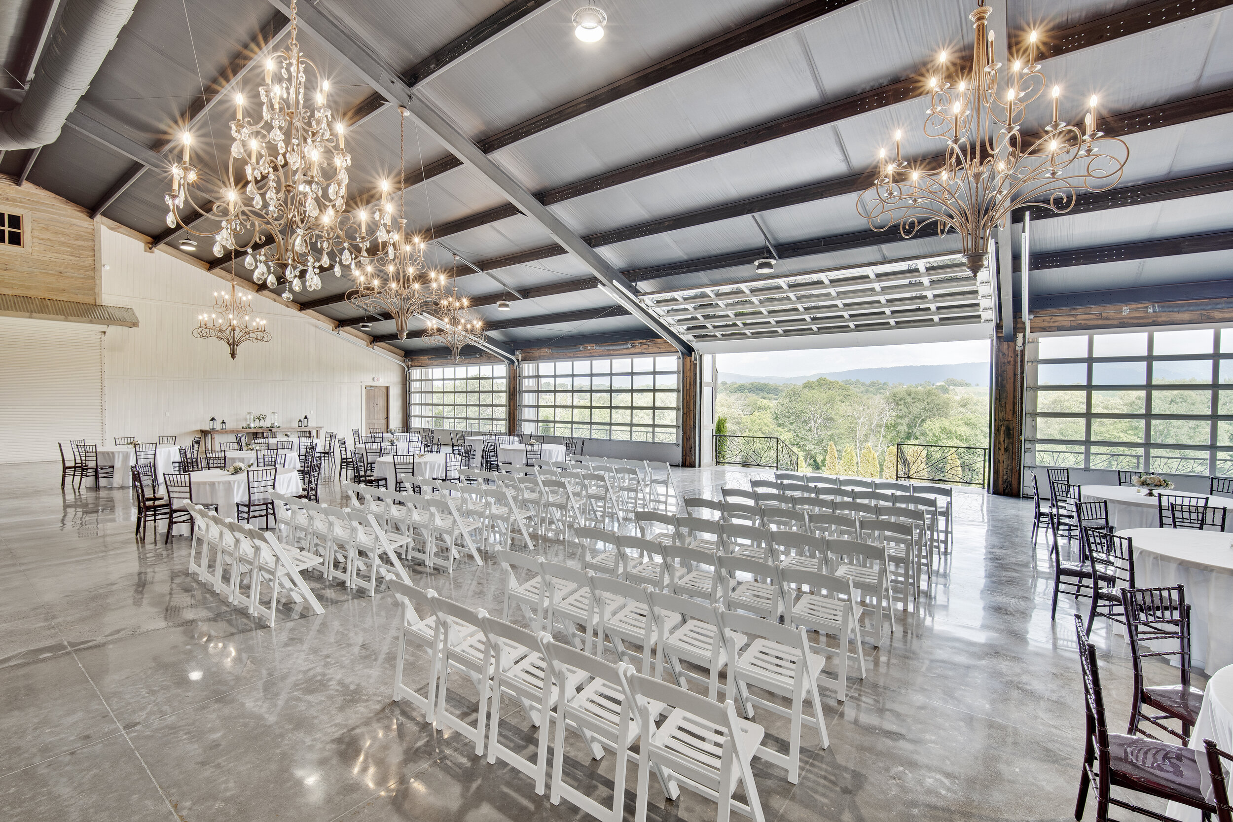 large indoor wedding ceremony venue