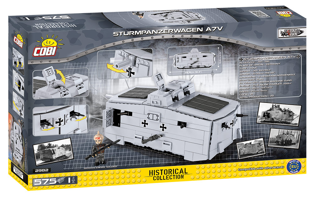 COBI TOYS #2982 Sturmpanzerwagen A7V Toy Building Set 
