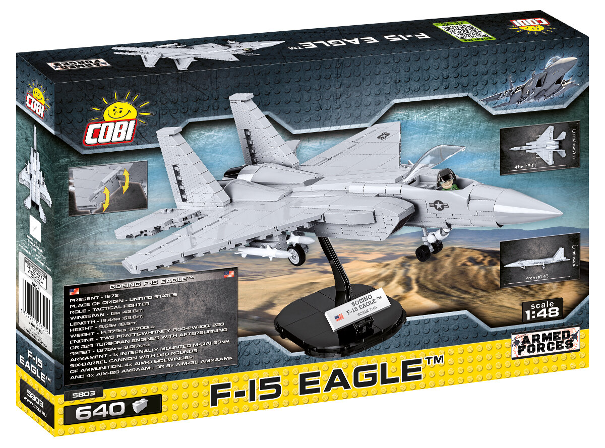 Dragon Blok Aircraft F-15 Eagle Model Fighter Jet 262 Pieces Military Building Block Set